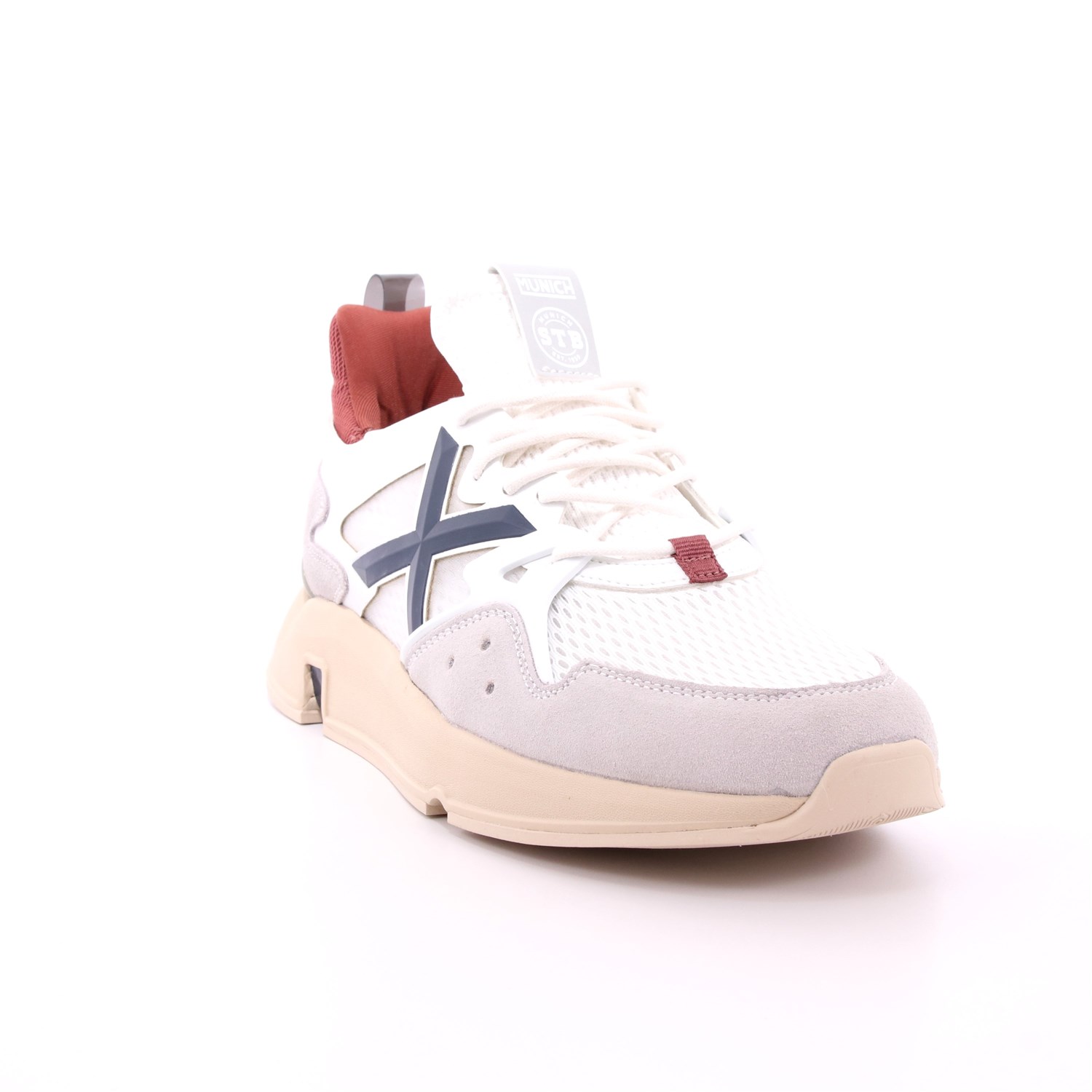 Scarpa Allacciata Munich Uomo Bianco Scarpa Allacciata Munich Uomo Bianco Scarpe 88 - 4172010