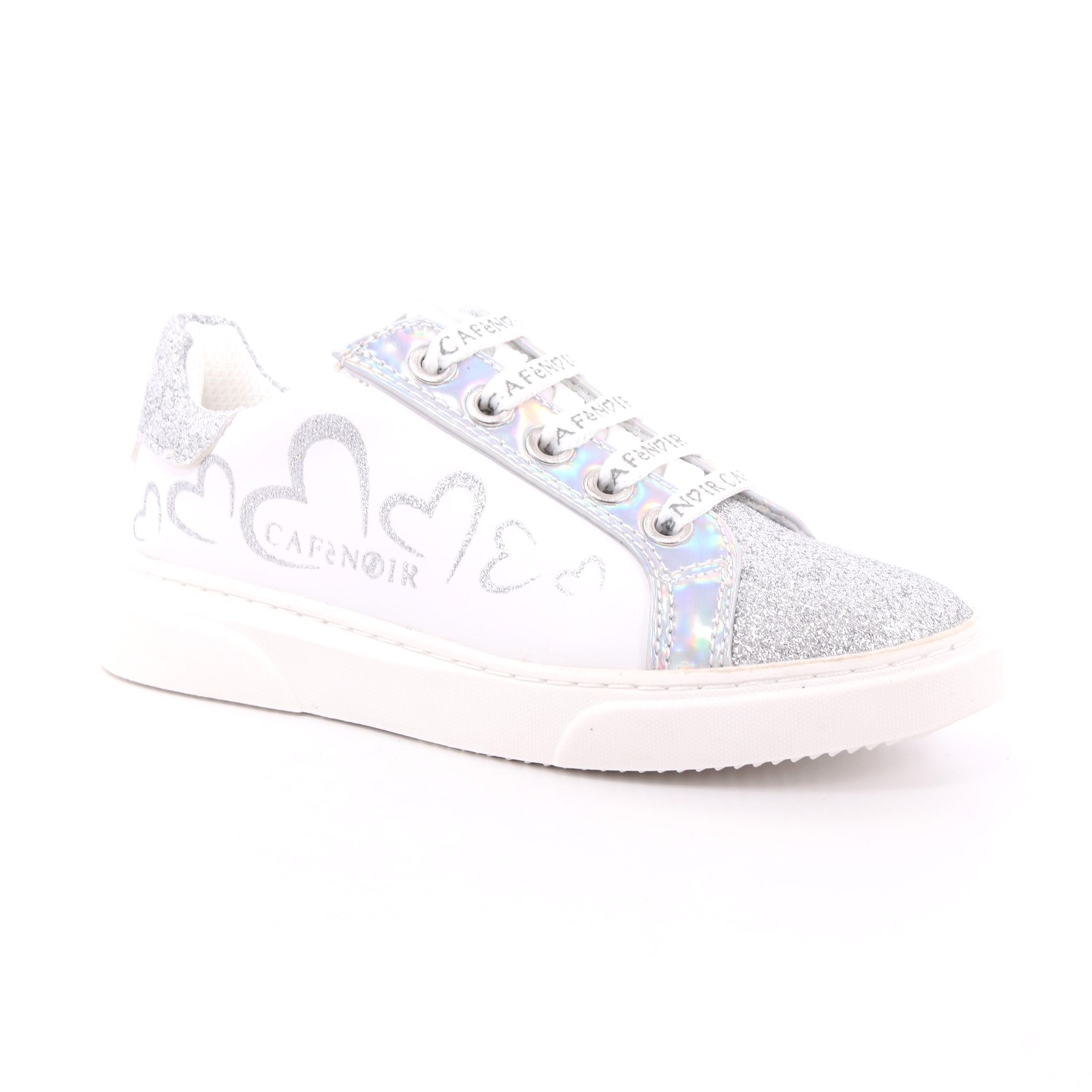 Scarpa Allacciata Cafè Noir Bambina Argento Scarpa Allacciata Cafè Noir Bambina Argento Scarpe 21 - C-1020A
