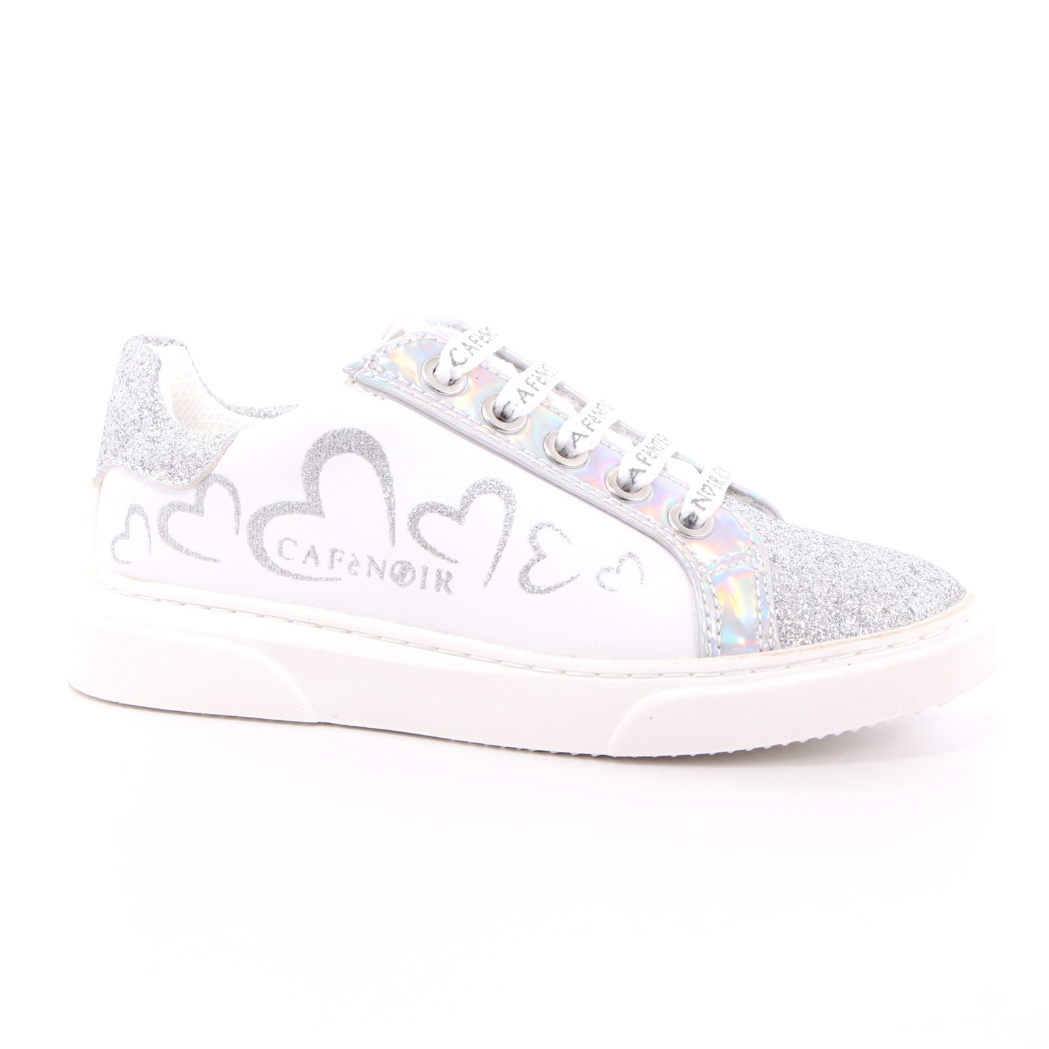 Scarpa Allacciata Cafè Noir Bambina Argento Scarpa Allacciata Cafè Noir Bambina Argento Scarpe 21 - C-1020A