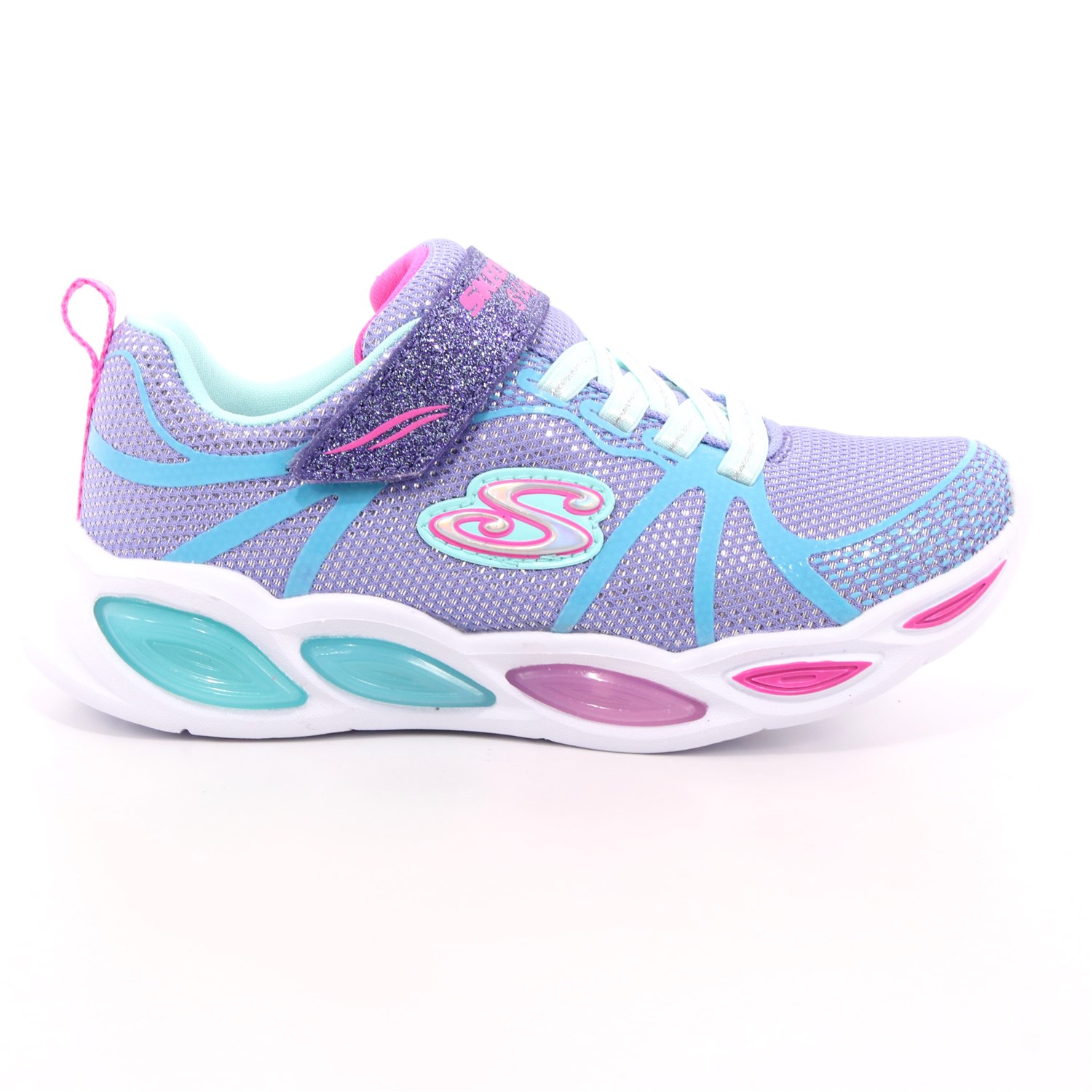 Scarpa Strappi + Elastico Skechers Bambina Argento Scarpa Strappi + Elastico Skechers Bambina Argento Scarpe 128 - 302042L