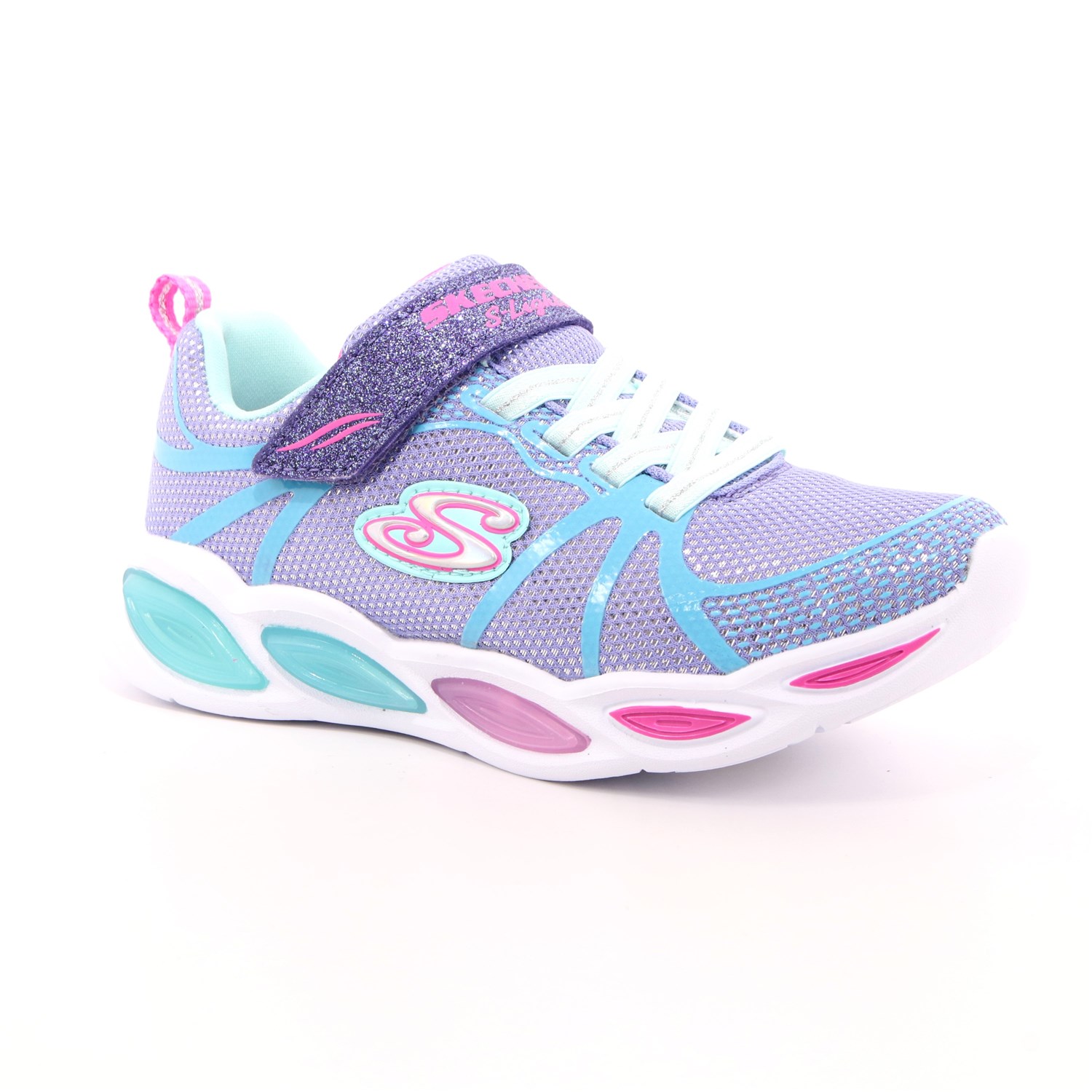 Scarpa Strappi + Elastico Skechers Bambina Argento Scarpa Strappi + Elastico Skechers Bambina Argento Scarpe 128 - 302042L