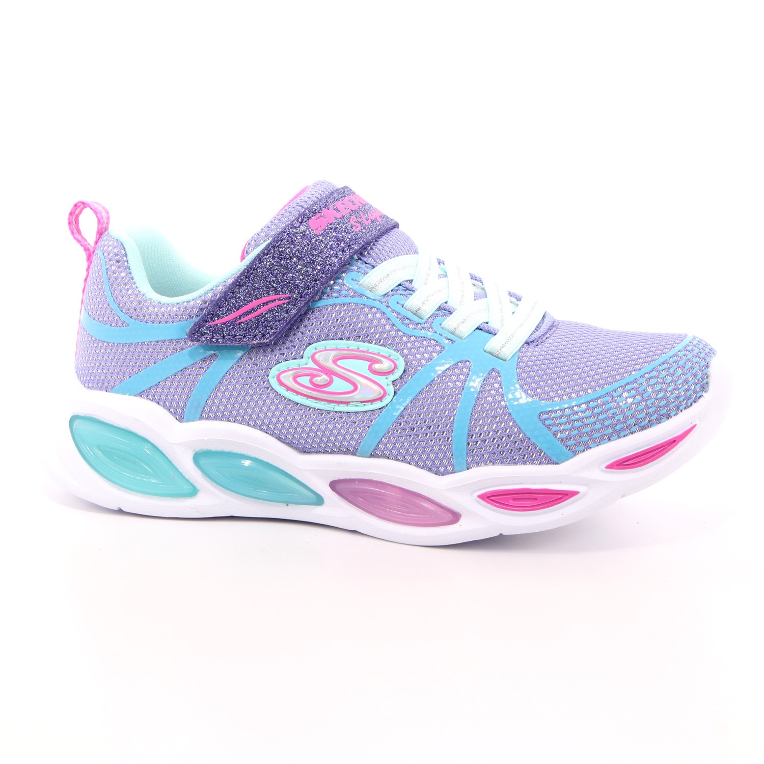 Scarpa Strappi + Elastico Skechers Bambina Argento Scarpa Strappi + Elastico Skechers Bambina Argento Scarpe 128 - 302042L