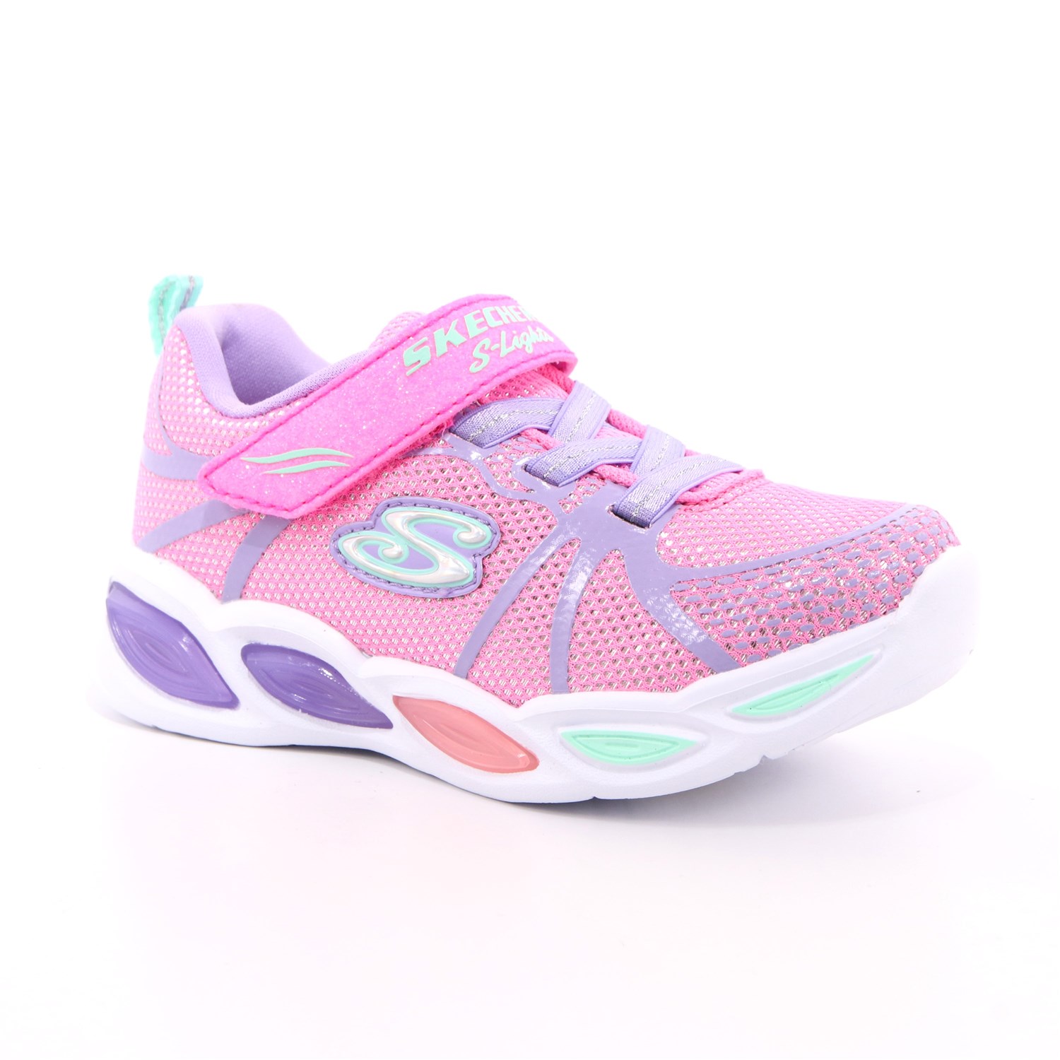Scarpa Strappi + Elastico Skechers Bambina Rosa Scarpa Strappi + Elastico Skechers Bambina Rosa Scarpe 130 - 302042N