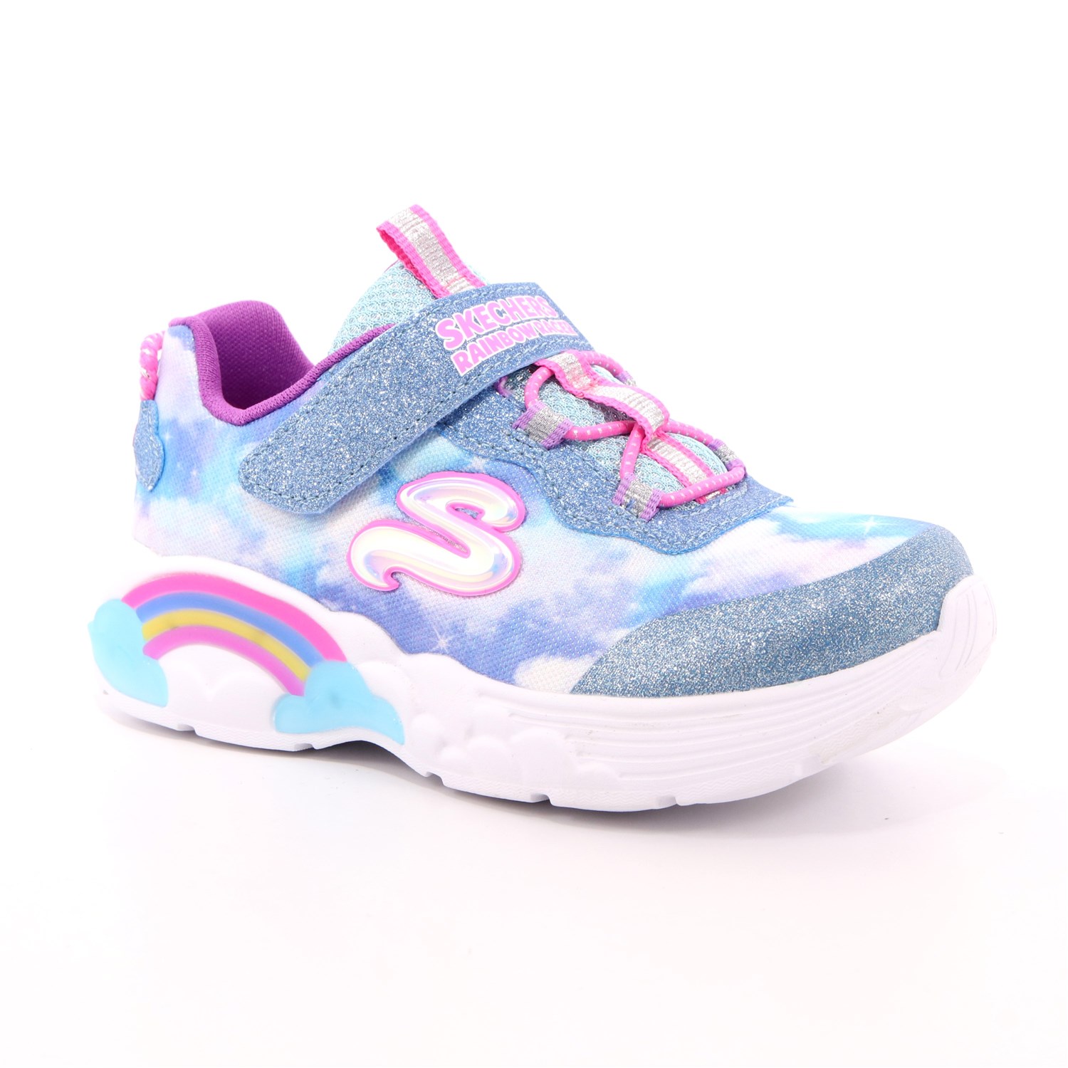 Scarpa Strappi + Elastico Skechers Bambina Celeste Scarpa Strappi + Elastico Skechers Bambina Celeste Scarpe 132 - 302300N