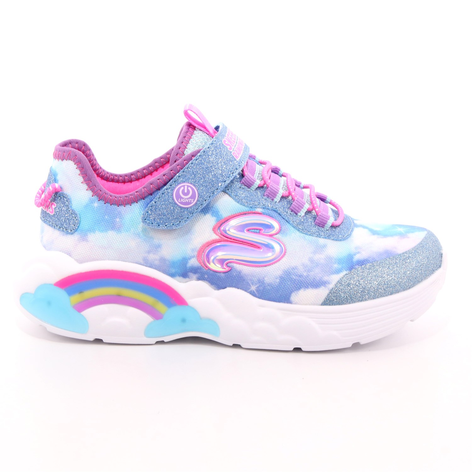 Scarpa Strappi + Elastico Skechers Bambina Celeste Scarpa Strappi + Elastico Skechers Bambina Celeste Scarpe 139 - 302300L