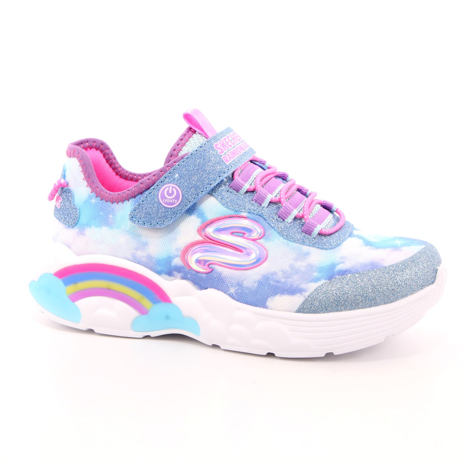 Scarpa Strappi + Elastico Skechers Bambina Celeste Scarpa Strappi + Elastico Skechers Bambina Celeste Scarpe 139 - 302300L
