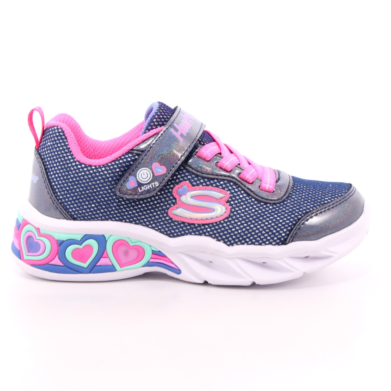Scarpa Strappi + Elastico Skechers Bambina Blu Scarpa Strappi + Elastico Skechers Bambina Blu Scarpe 150 - 302304L
