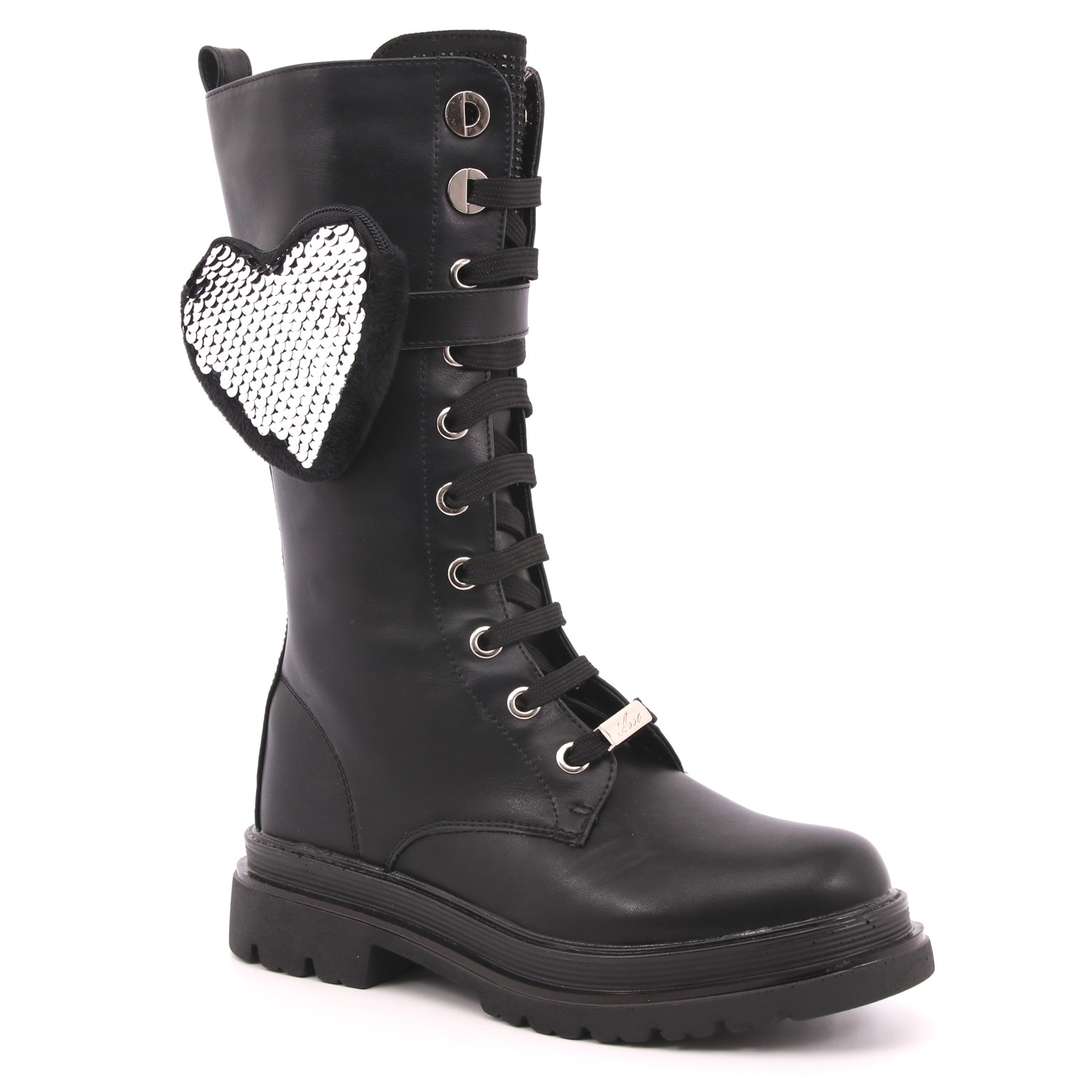 Anfibio Asso Bambina Nero Anfibio Asso Bambina Nero Scarpe 422 - AG12666A