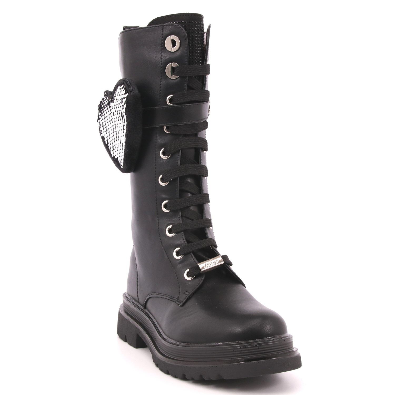 Anfibio Asso Bambina Nero Anfibio Asso Bambina Nero Scarpe 422 - AG12666A