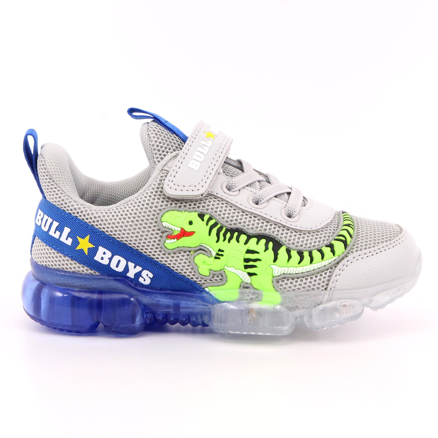 Scarpa Strappi + Elastico Bull Boys Bambino Grigio Scarpa Strappi + Elastico Bull Boys Bambino Grigio Scarpe 5 - BB2130