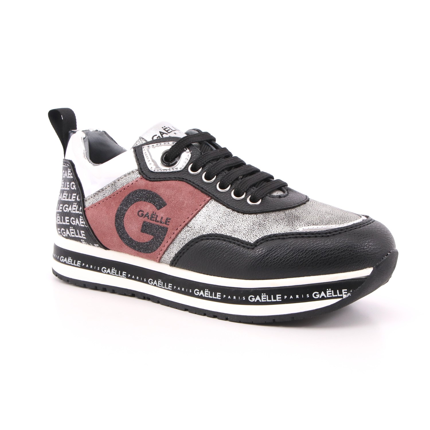 Scarpa Allacciata Gaelle Bambina Nero/argento Scarpa Allacciata Gaelle Bambina Nero/argento Scarpe 14 - G-1114A