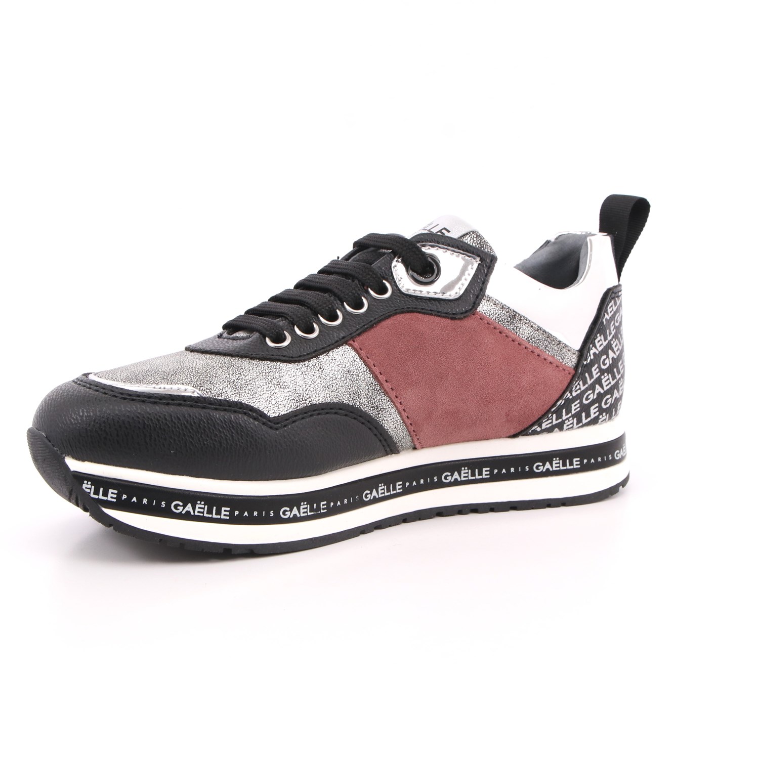 Scarpa Allacciata Gaelle Bambina Nero/argento Scarpa Allacciata Gaelle Bambina Nero/argento Scarpe 14 - G-1114A