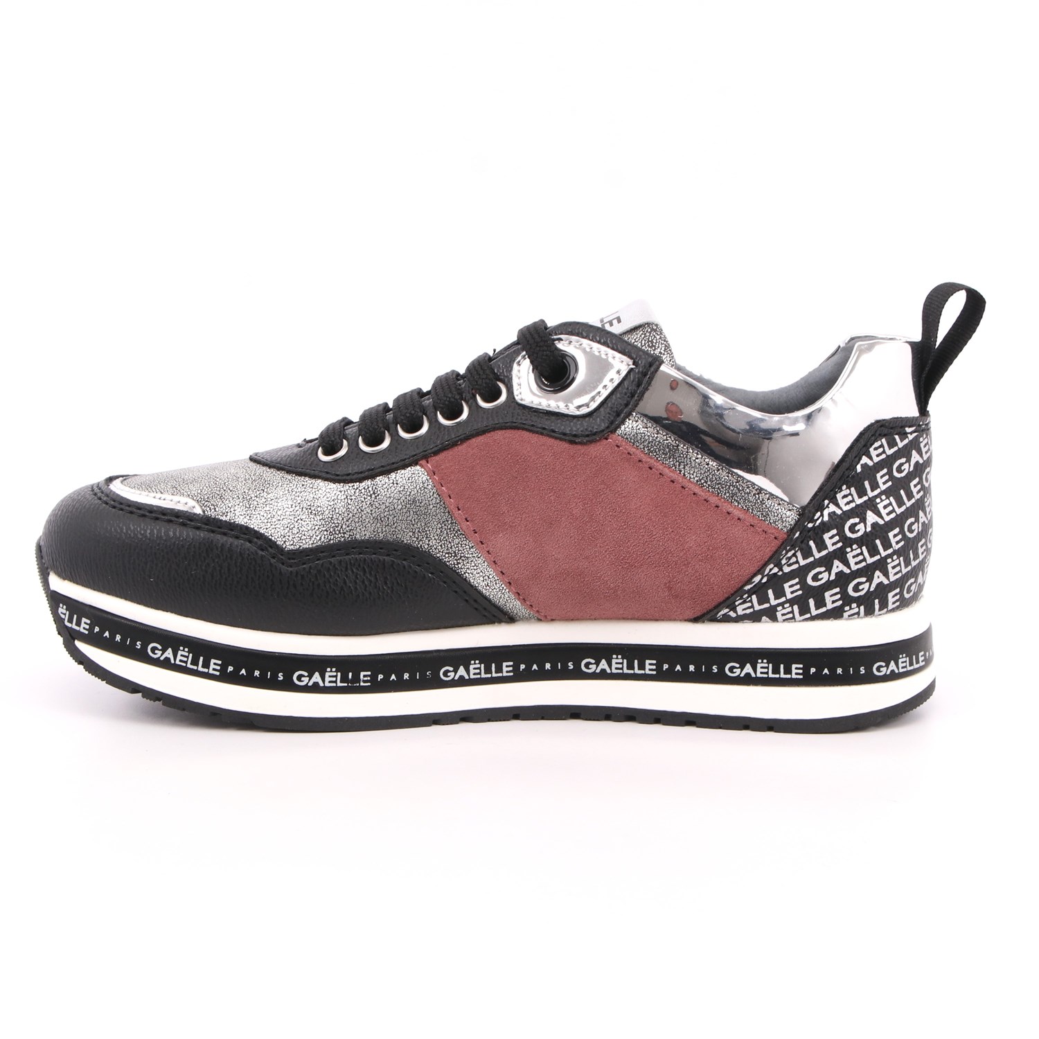 Scarpa Allacciata Gaelle Bambina Nero/argento Scarpa Allacciata Gaelle Bambina Nero/argento Scarpe 14 - G-1114A