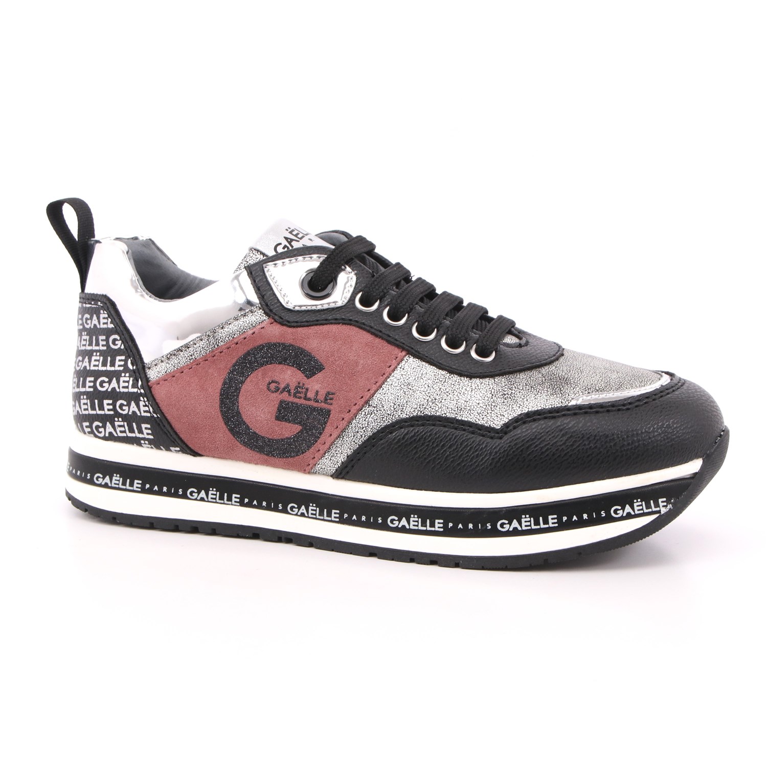 Scarpa Allacciata Gaelle Bambina Nero/argento Scarpa Allacciata Gaelle Bambina Nero/argento Scarpe 14 - G-1114A