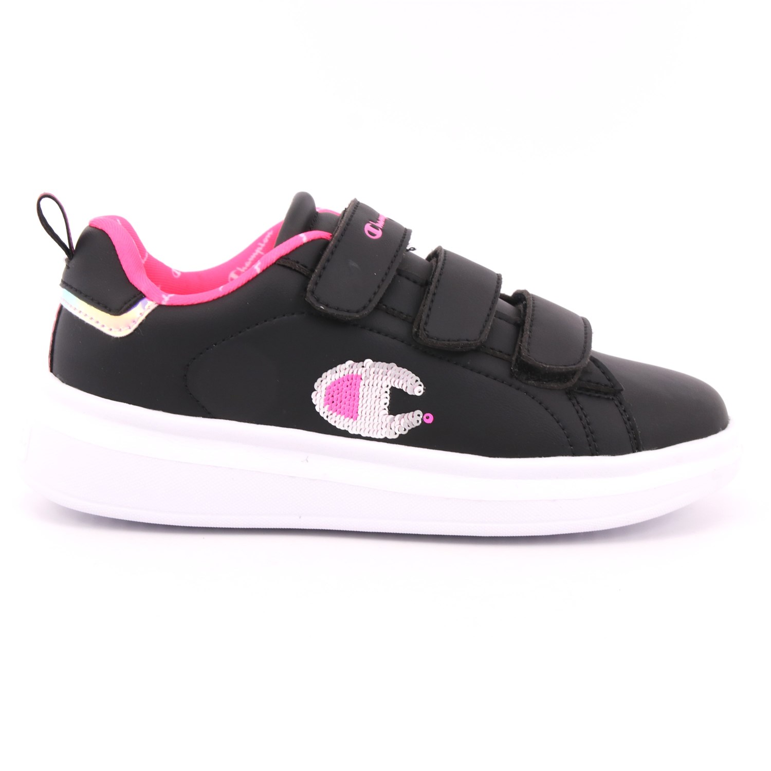 Scarpa Strappi + Elastico Champion Bambina Nero Scarpa Strappi + Elastico Champion Bambina Nero Scarpe 762 - S32197