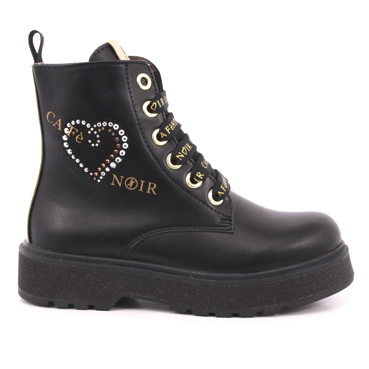 Anfibio Cafè Noir Bambina Nero Anfibio Cafè Noir Bambina Nero Scarpe 32 - C-1450A