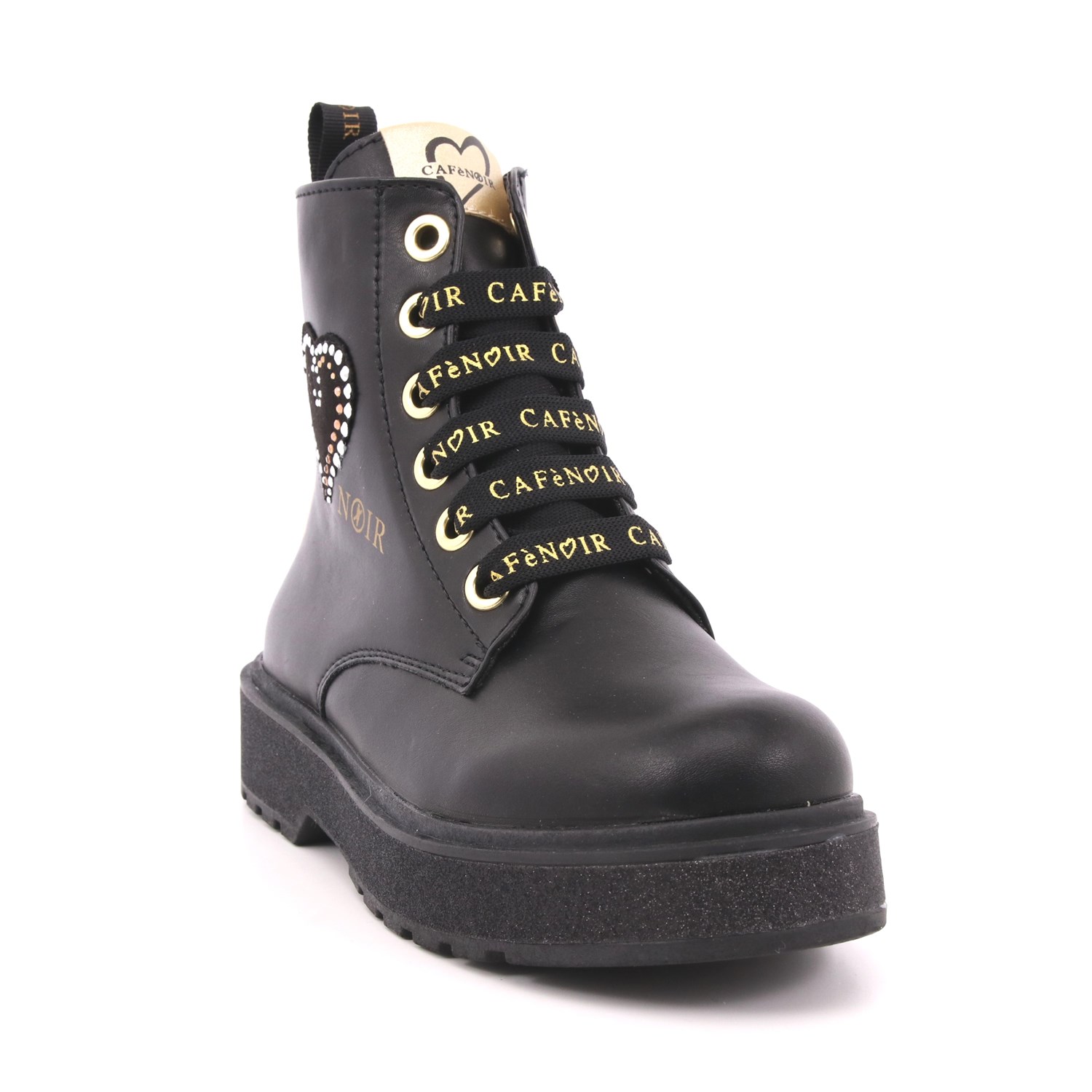 Anfibio Cafè Noir Bambina Nero Anfibio Cafè Noir Bambina Nero Scarpe 32 - C-1450A
