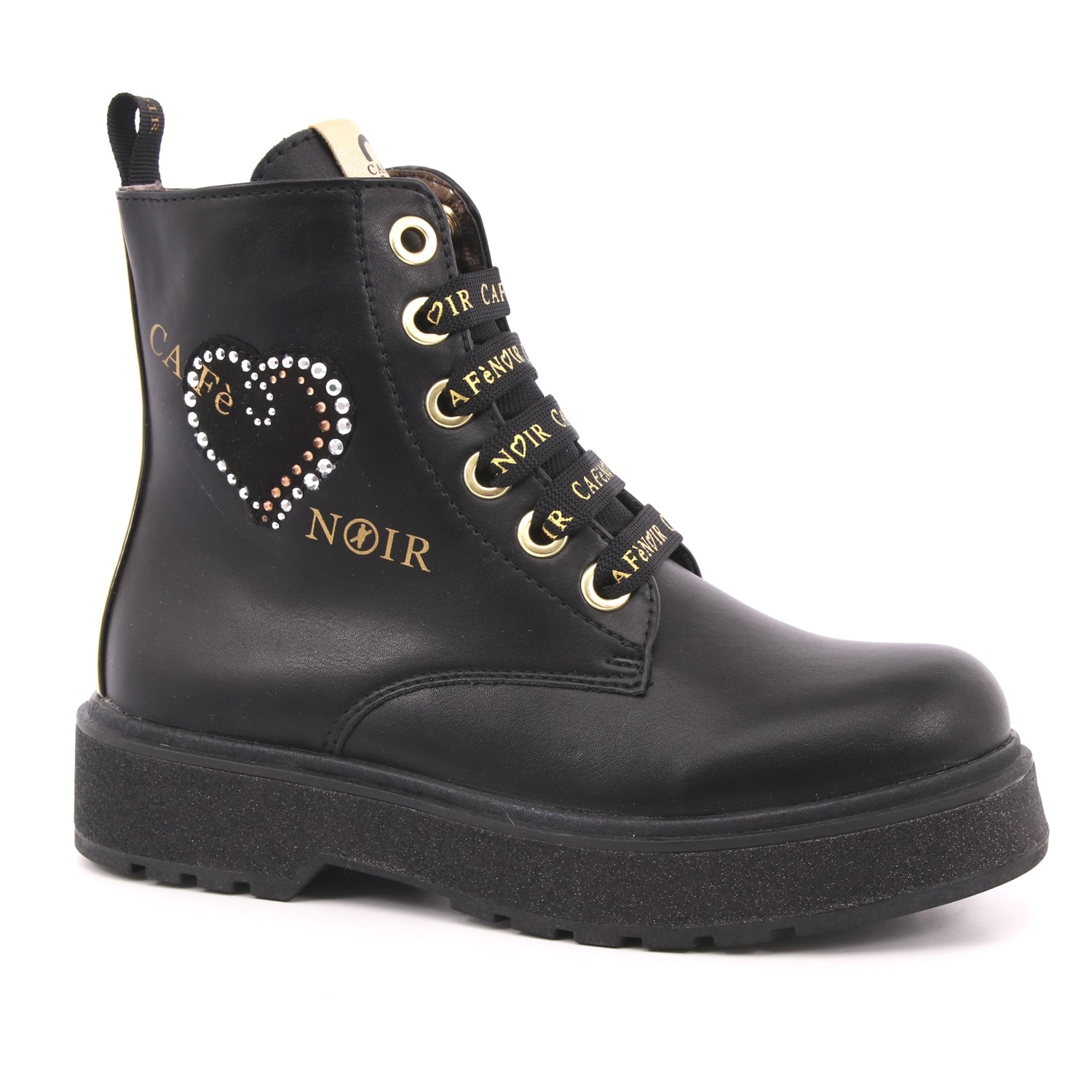 Anfibio Cafè Noir Bambina Nero Anfibio Cafè Noir Bambina Nero Scarpe 32 - C-1450A