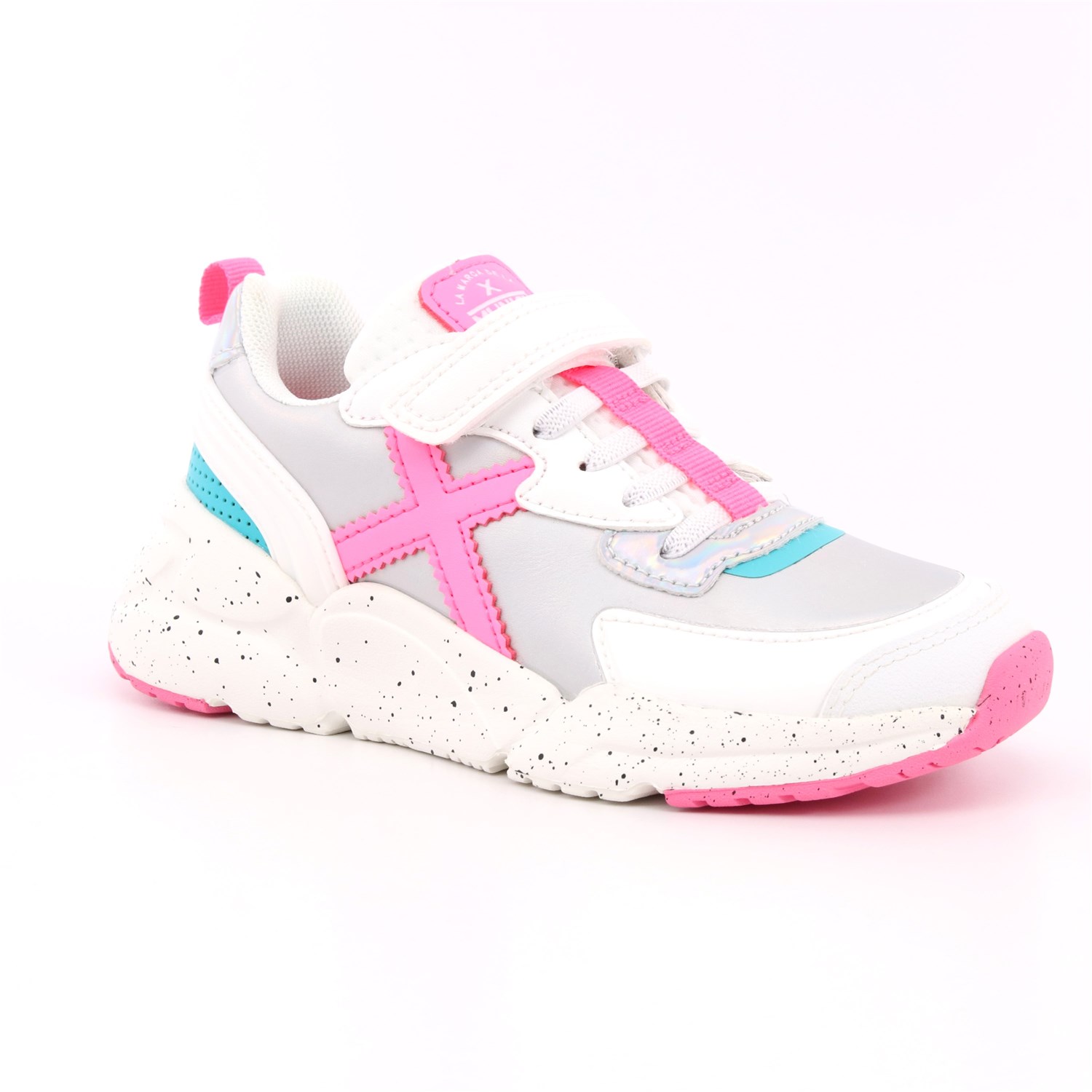 Scarpa Strappi + Elastico Munich Bambina Bianco Scarpa Strappi + Elastico Munich Bambina Bianco Scarpe 128 - 8890039