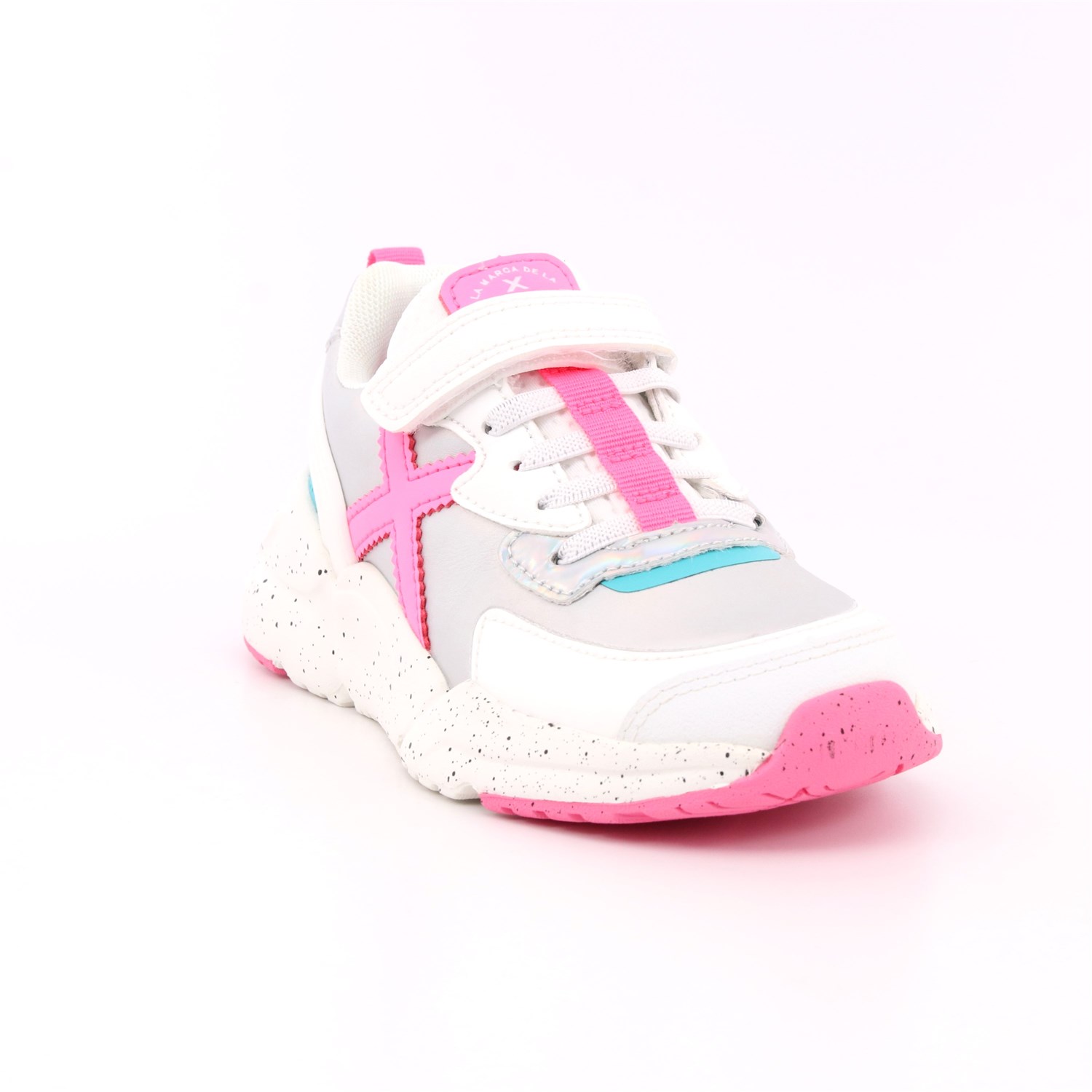 Scarpa Strappi + Elastico Munich Bambina Bianco Scarpa Strappi + Elastico Munich Bambina Bianco Scarpe 128 - 8890039