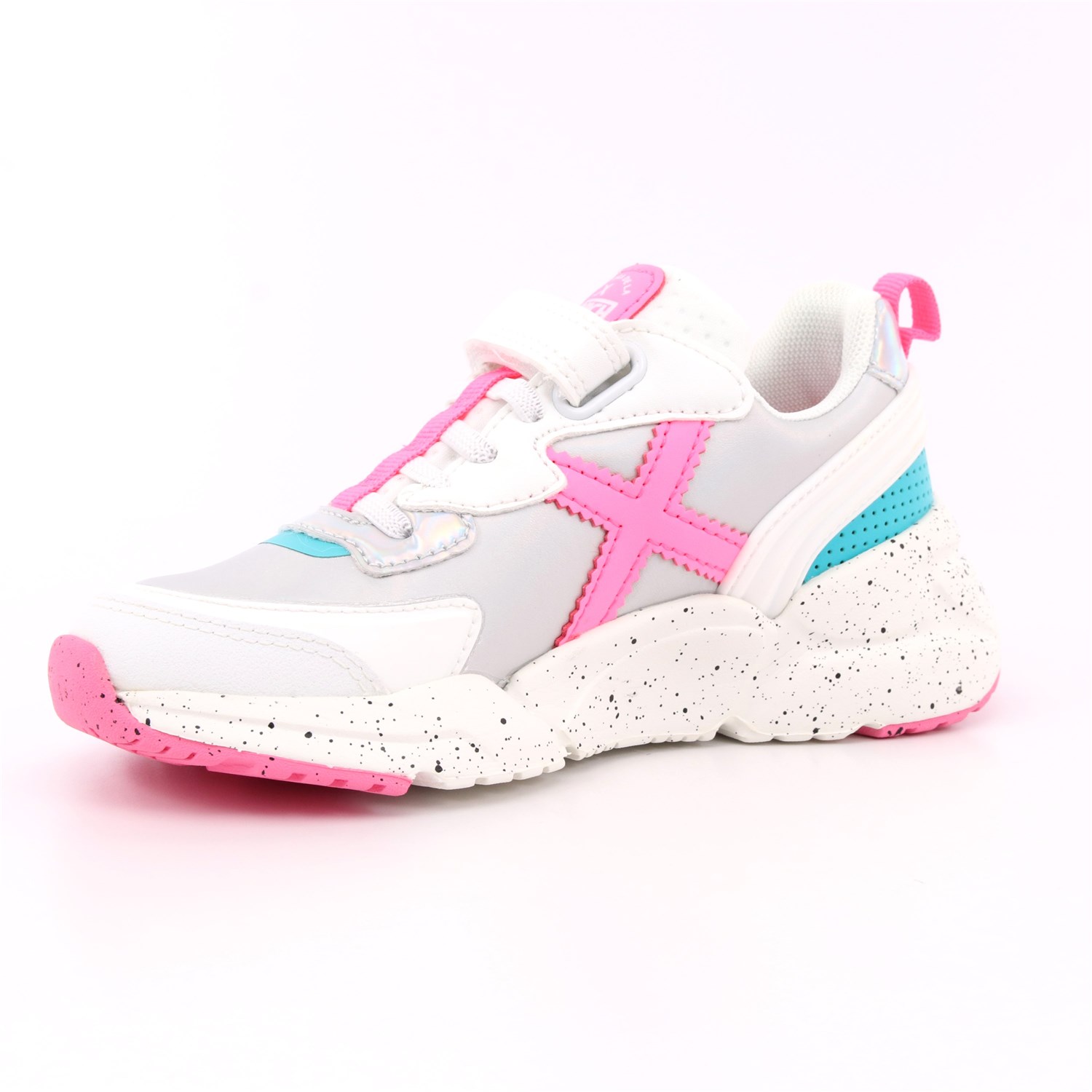 Scarpa Strappi + Elastico Munich Bambina Bianco Scarpa Strappi + Elastico Munich Bambina Bianco Scarpe 128 - 8890039