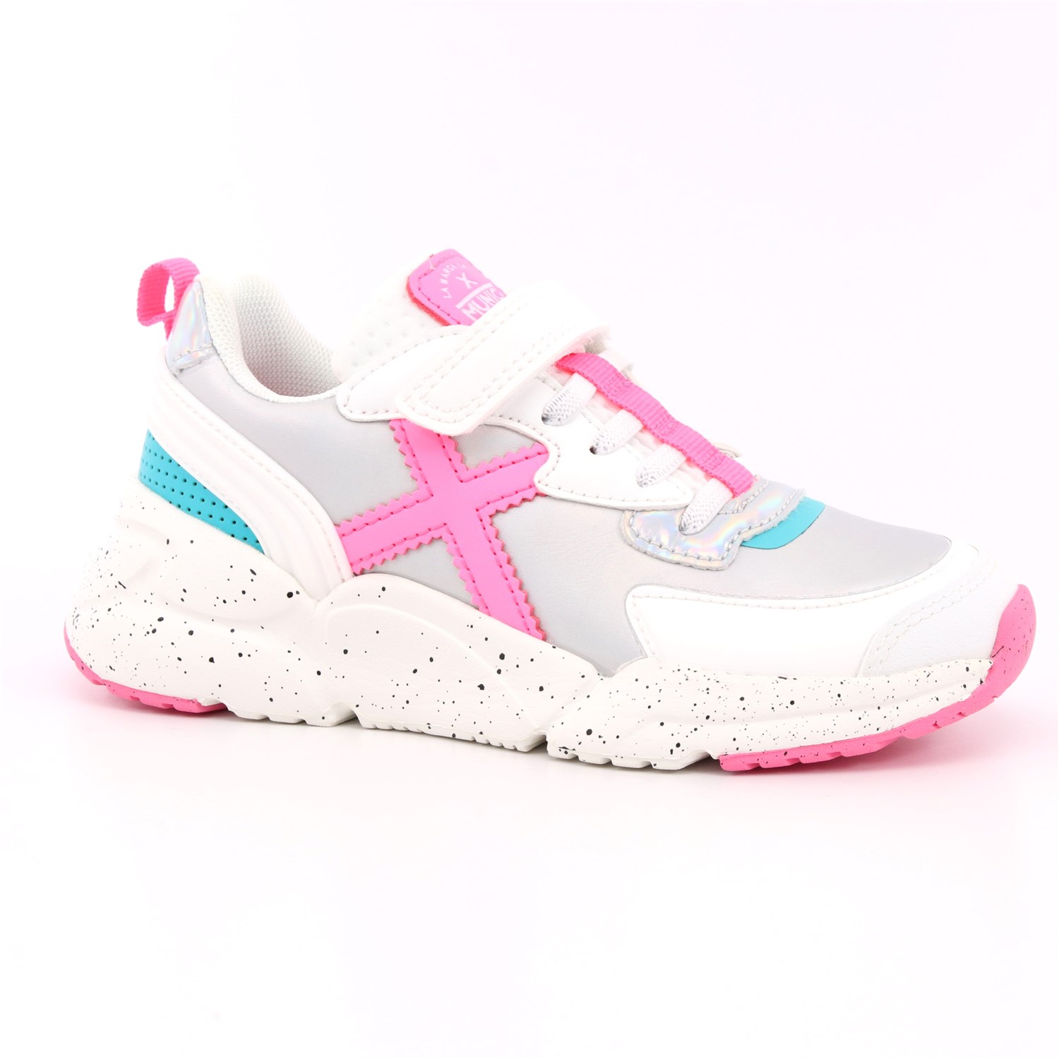 Scarpa Strappi + Elastico Munich Bambina Bianco Scarpa Strappi + Elastico Munich Bambina Bianco Scarpe 128 - 8890039