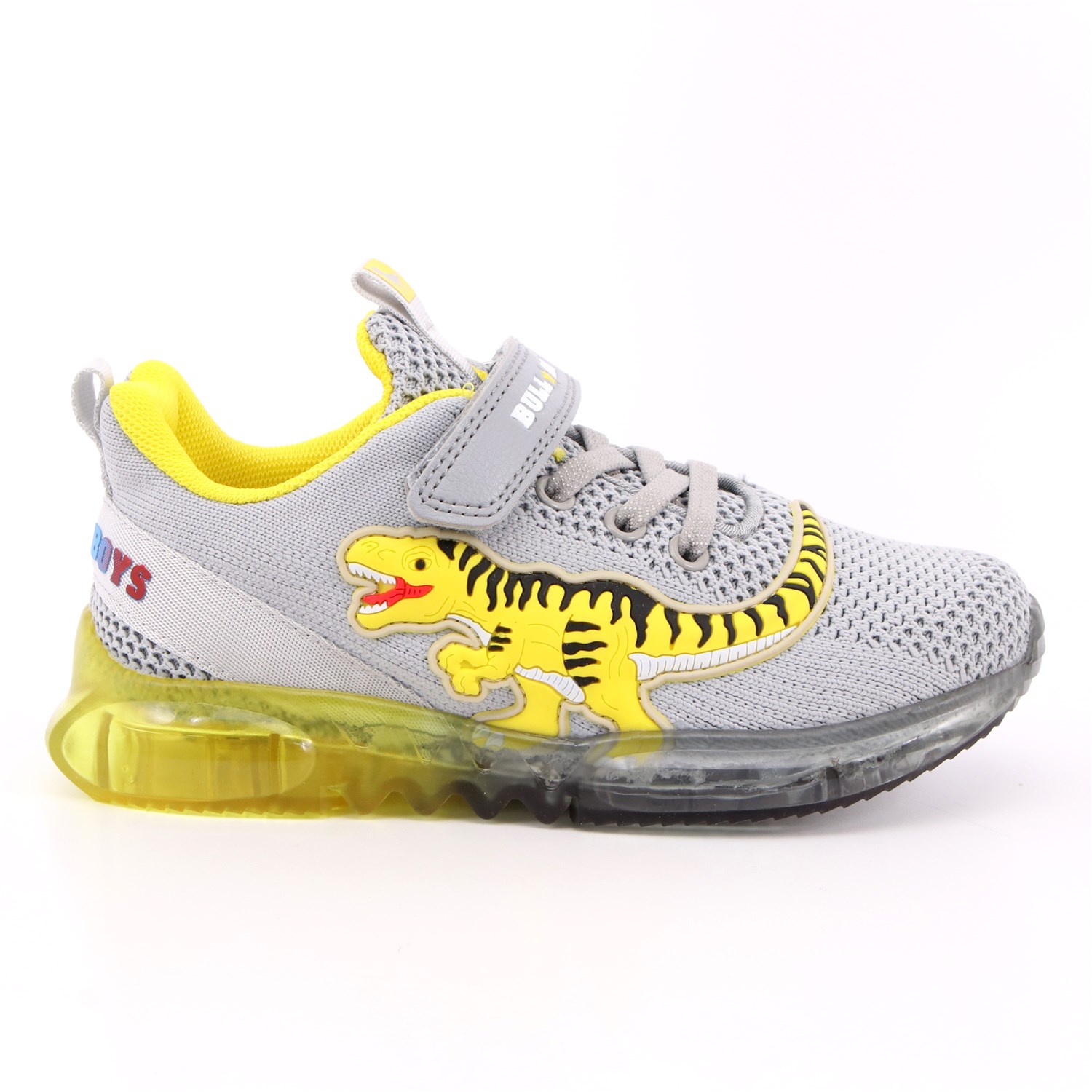 Scarpa Strappi + Elastico Bull Boys Bambino Grigio Scarpa Strappi + Elastico Bull Boys Bambino Grigio Scarpe 8 - BB2103