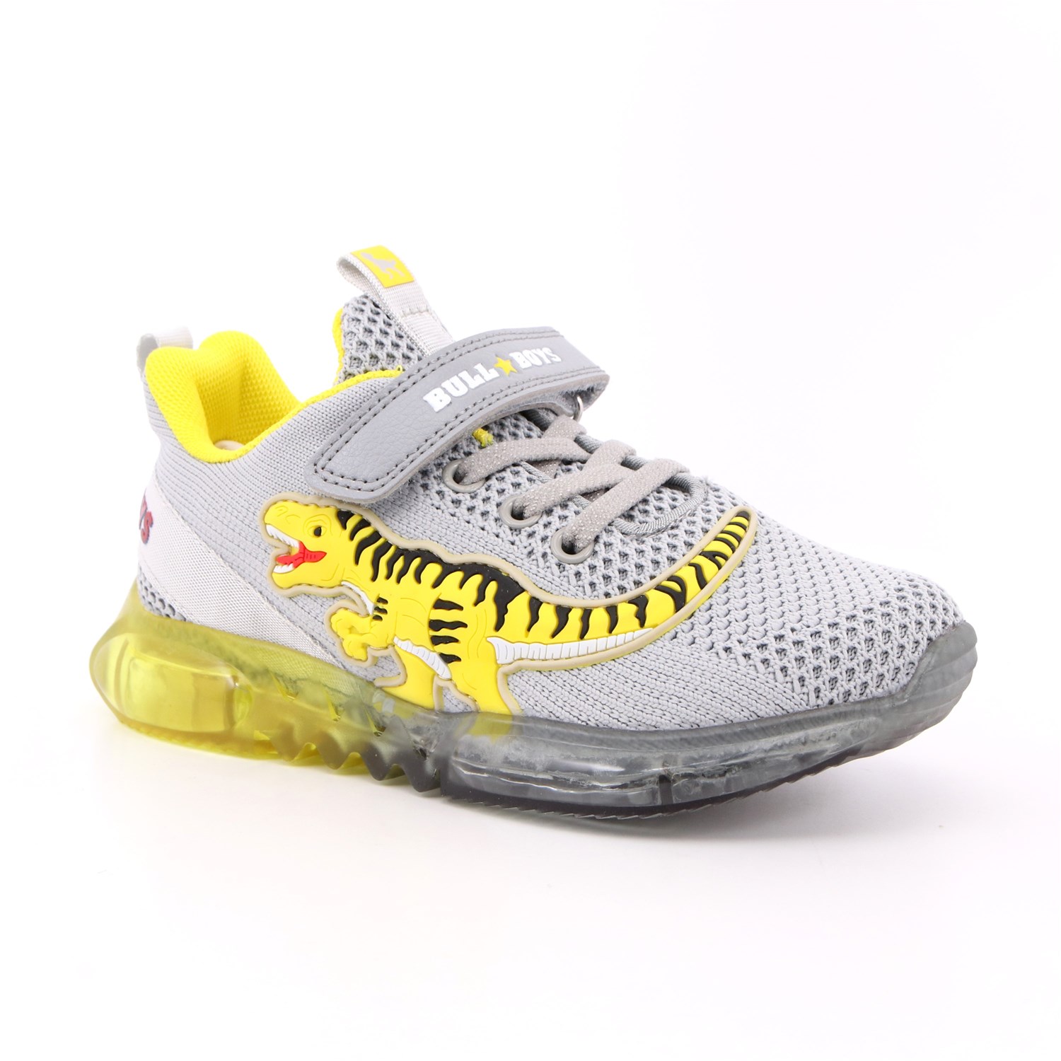 Scarpa Strappi + Elastico Bull Boys Bambino Grigio Scarpa Strappi + Elastico Bull Boys Bambino Grigio Scarpe 8 - BB2103