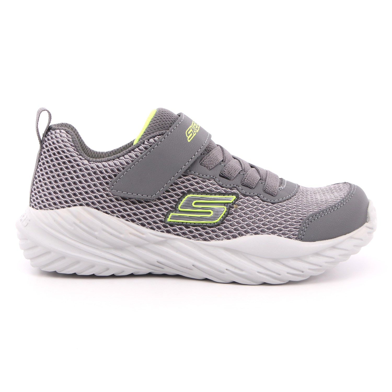 Scarpa Strappi + Elastico Skechers Bambino Grigio Scarpa Strappi + Elastico Skechers Bambino Grigio Scarpe 177 - 400083L