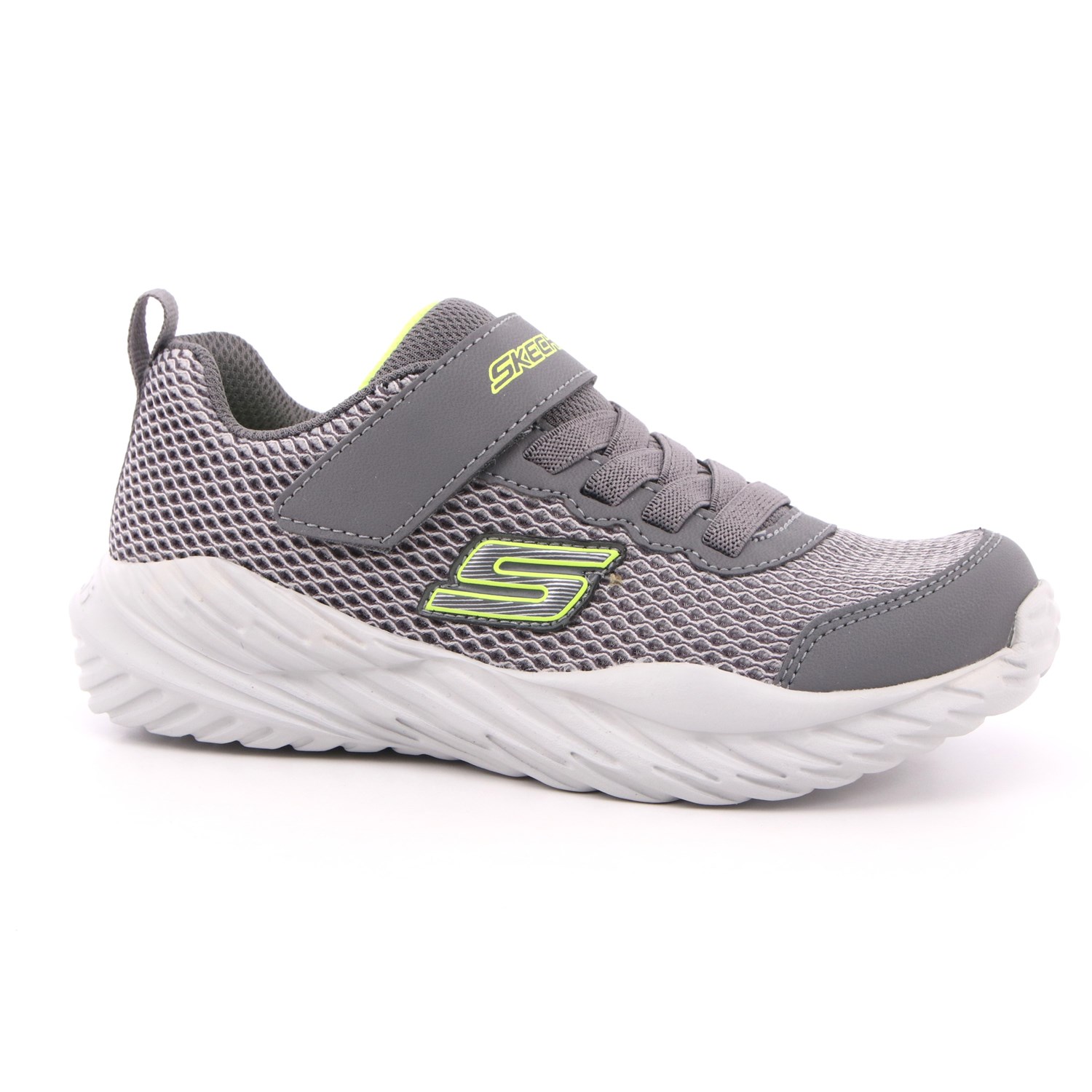 Scarpa Strappi + Elastico Skechers Bambino Grigio Scarpa Strappi + Elastico Skechers Bambino Grigio Scarpe 177 - 400083L