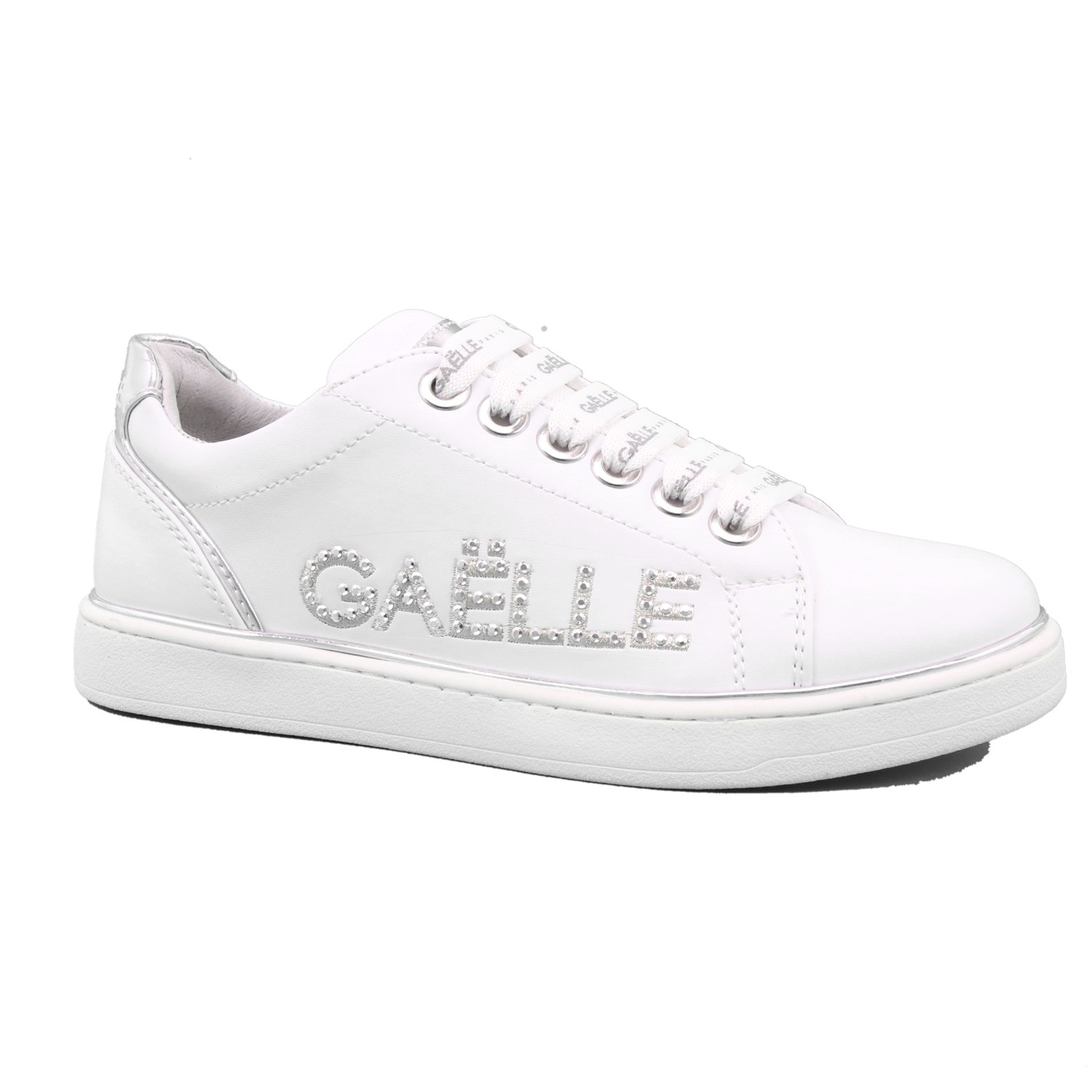 Scarpa Allacciata Gaelle Bambina Bianco Scarpa Allacciata Gaelle Bambina Bianco Scarpe 21 - G-1320A