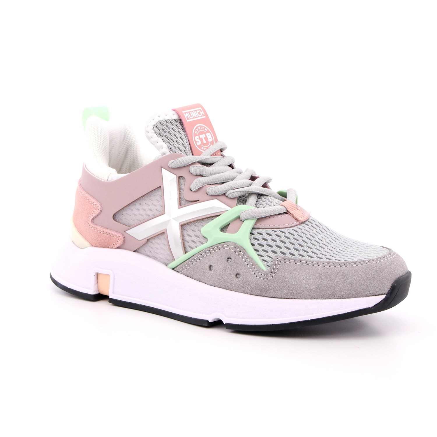 Scarpa Allacciata Munich Donna Grigio Scarpa Allacciata Munich Donna Grigio Scarpe 134 - 4172028