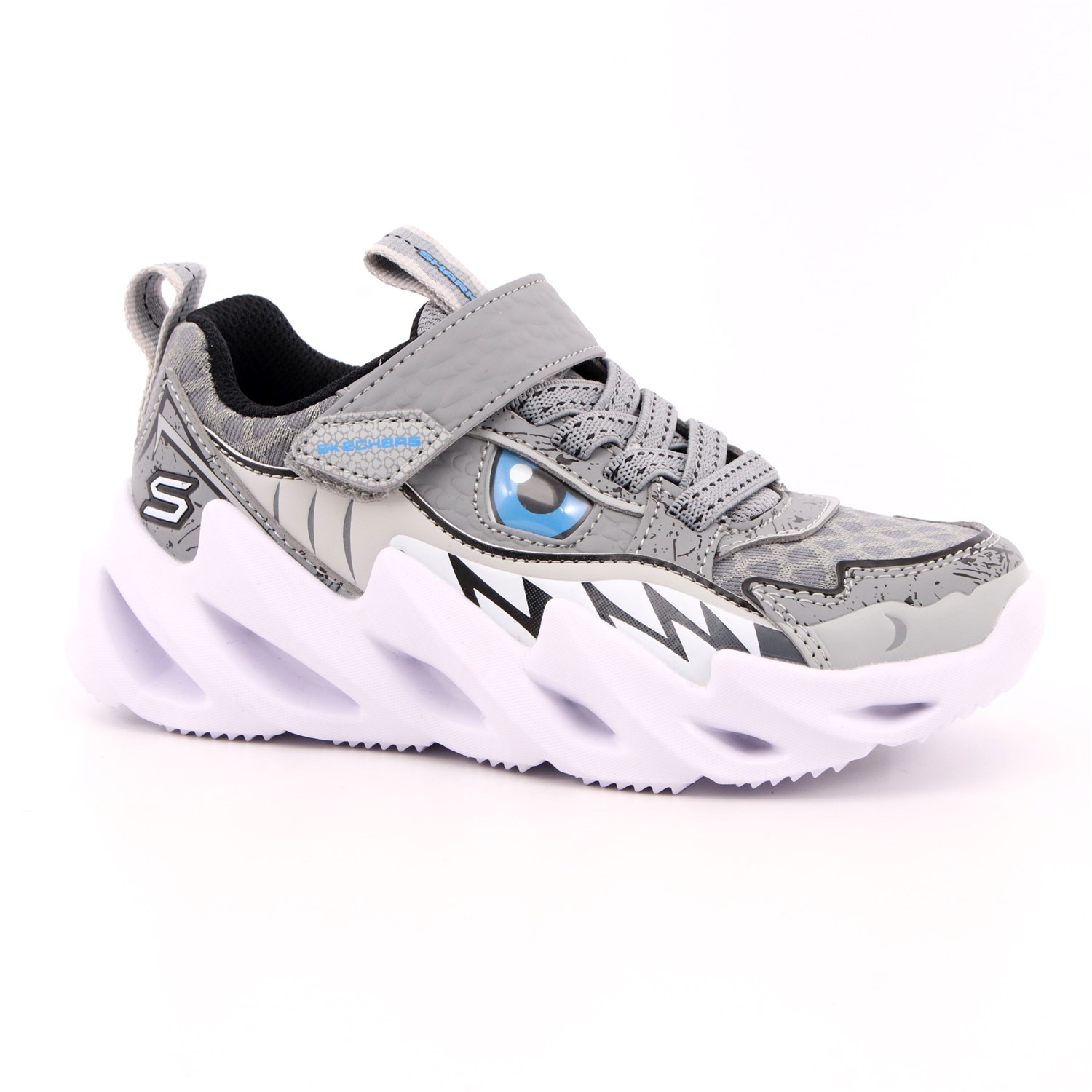 Scarpa Strappi + Elastico Skechers Bambino Grigio Scarpa Strappi + Elastico Skechers Bambino Grigio Scarpe 190 - 402112L