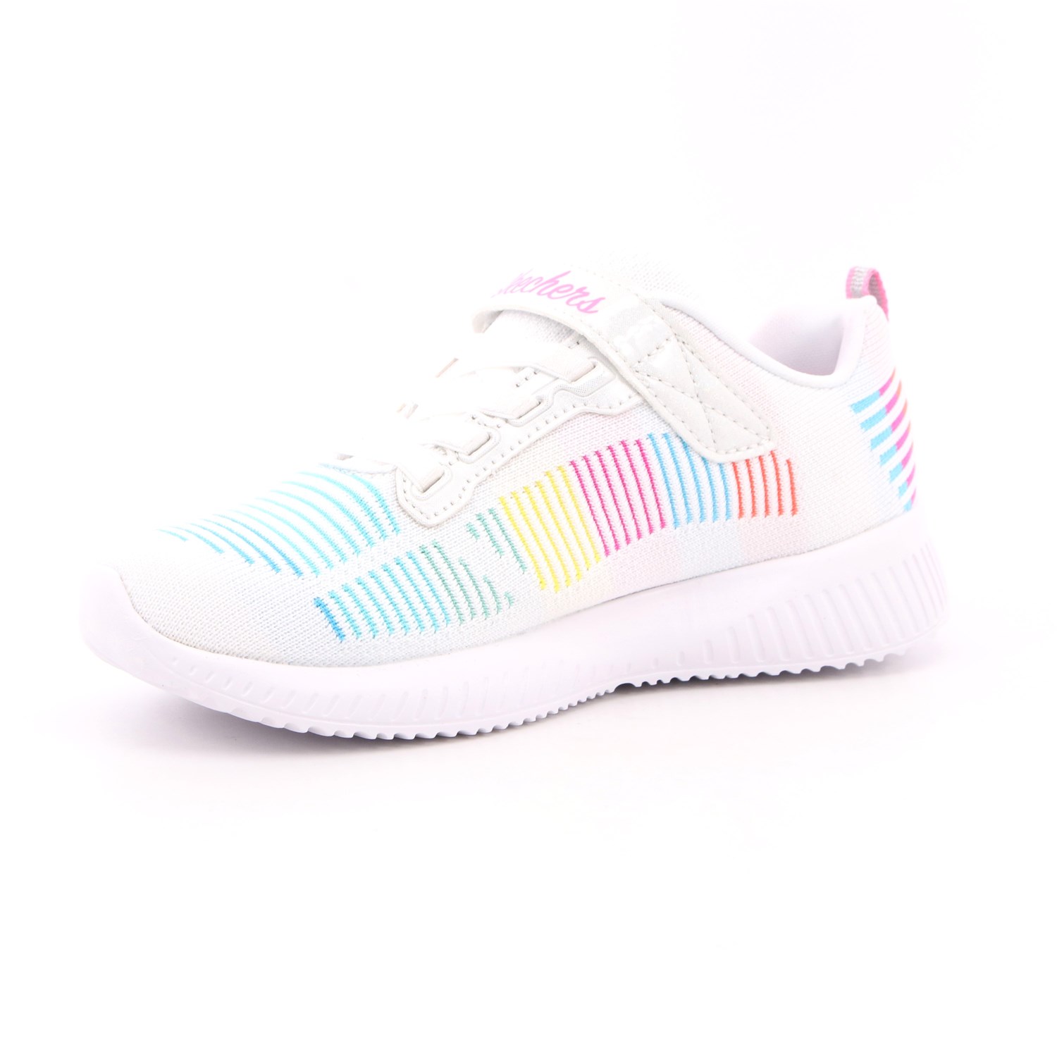 Scarpa Strappi + Elastico Skechers Bambina Bianco Scarpa Strappi + Elastico Skechers Bambina Bianco Scarpe 201 - 302379L