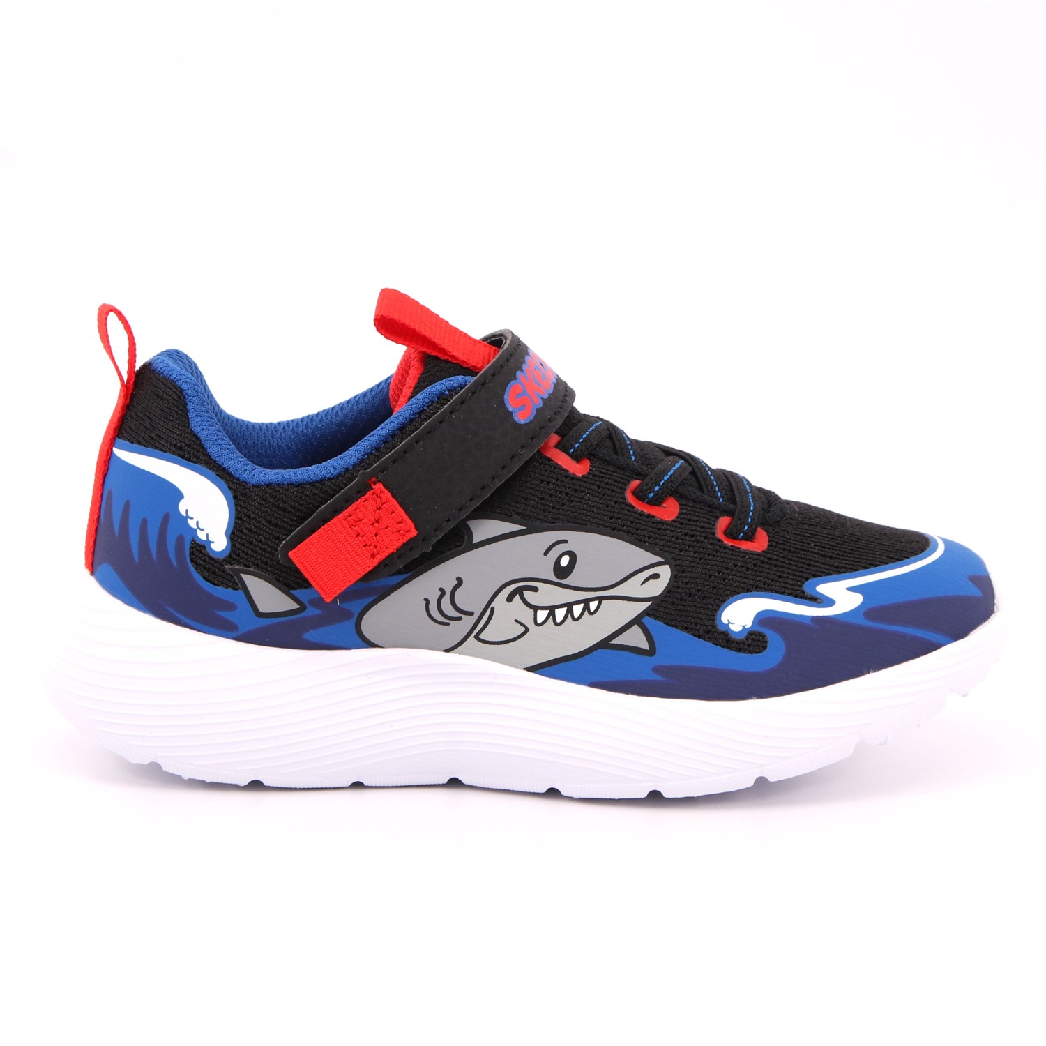 Scarpa Strappi + Elastico Skechers Bambino Blu Scarpa Strappi + Elastico Skechers Bambino Blu Scarpe 204 - 407233N