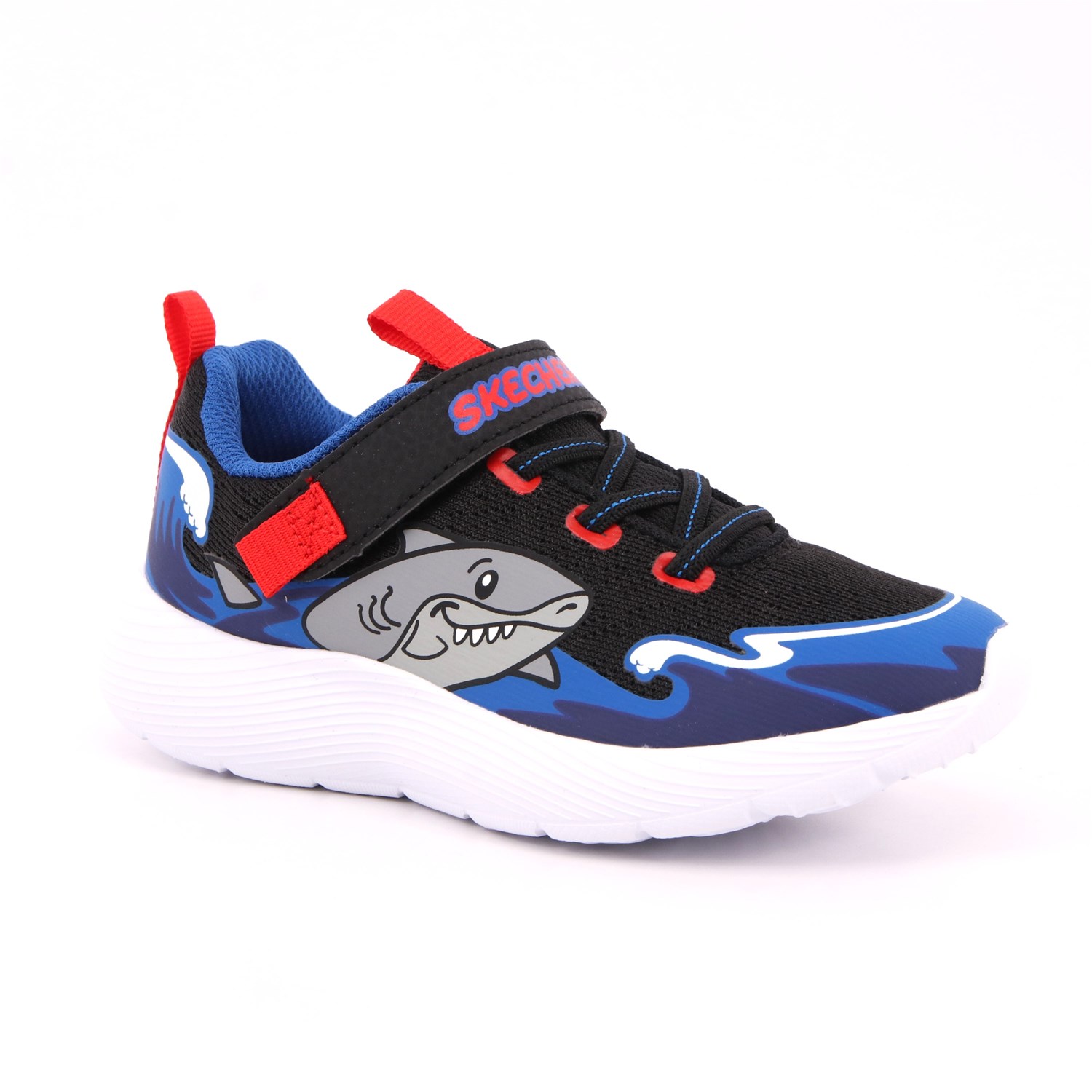 Scarpa Strappi + Elastico Skechers Bambino Blu Scarpa Strappi + Elastico Skechers Bambino Blu Scarpe 204 - 407233N