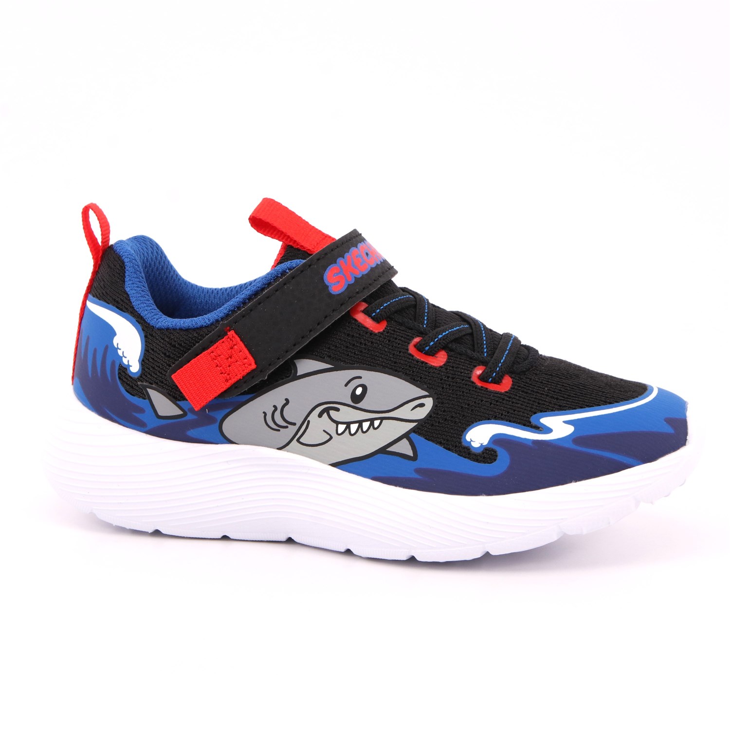 Scarpa Strappi + Elastico Skechers Bambino Blu Scarpa Strappi + Elastico Skechers Bambino Blu Scarpe 204 - 407233N