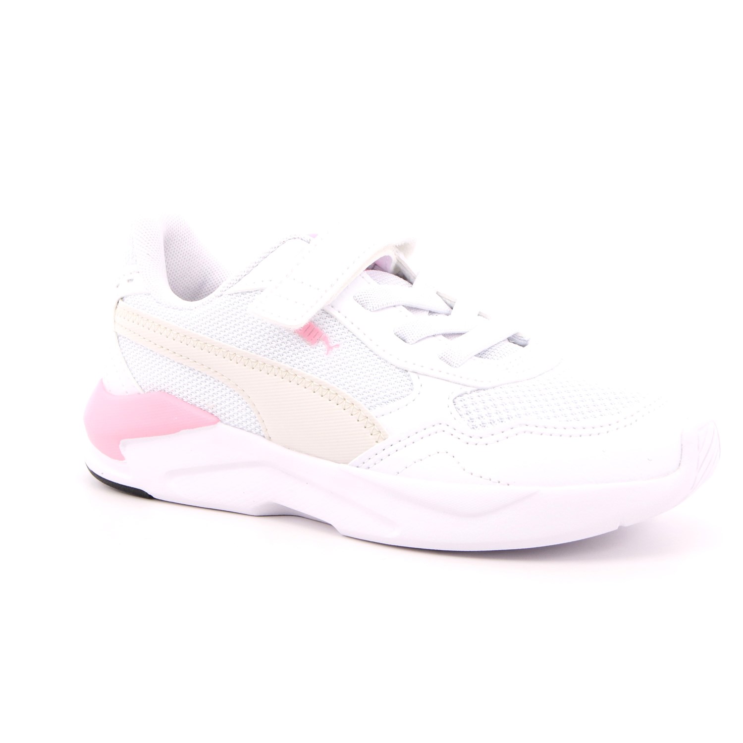 Scarpa Strappi + Elastico Puma Bambina Bianco Scarpa Strappi + Elastico Puma Bambina Bianco Scarpe 903 - 38552504