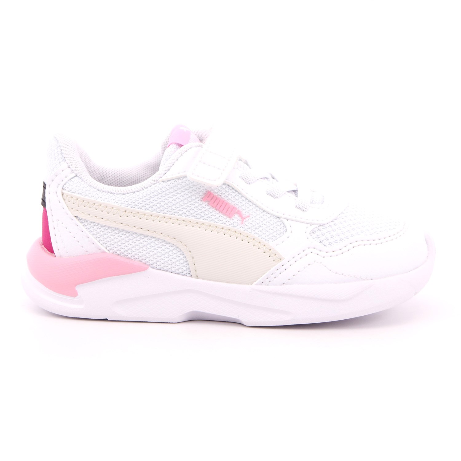Scarpa Strappi + Elastico Puma Bambina Bianco Scarpa Strappi + Elastico Puma Bambina Bianco Scarpe 905 - 38552604