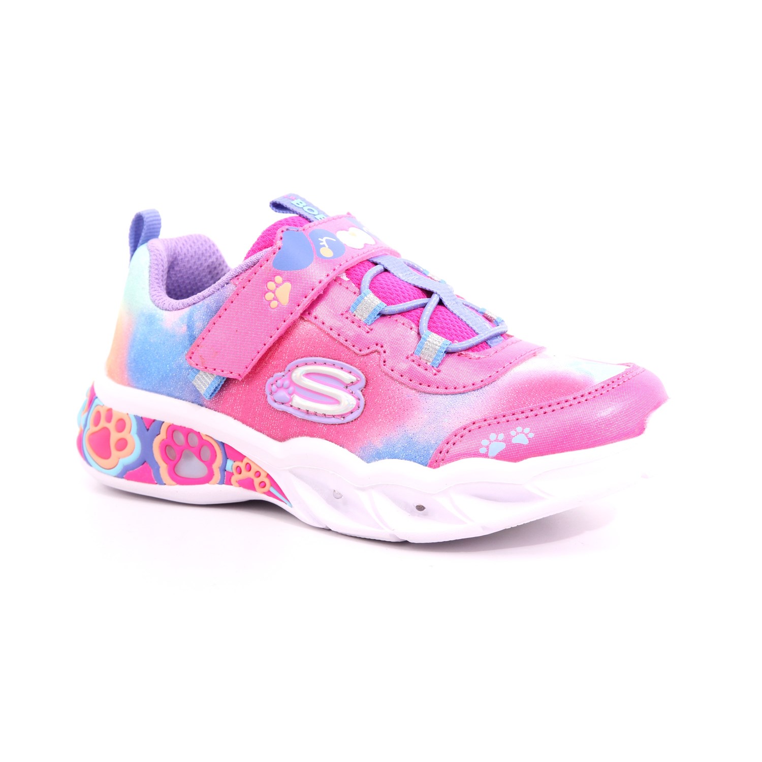 Scarpa Strappi + Elastico Skechers Bambina Fuxia Scarpa Strappi + Elastico Skechers Bambina Fuxia Scarpe 206 - 300100N