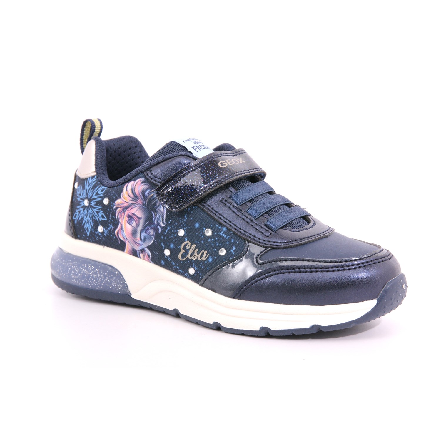 Scarpa Strappi + Elastico Geox Bambina Blu Scarpa Strappi + Elastico Geox Bambina Blu Scarpe 464 - J268VD