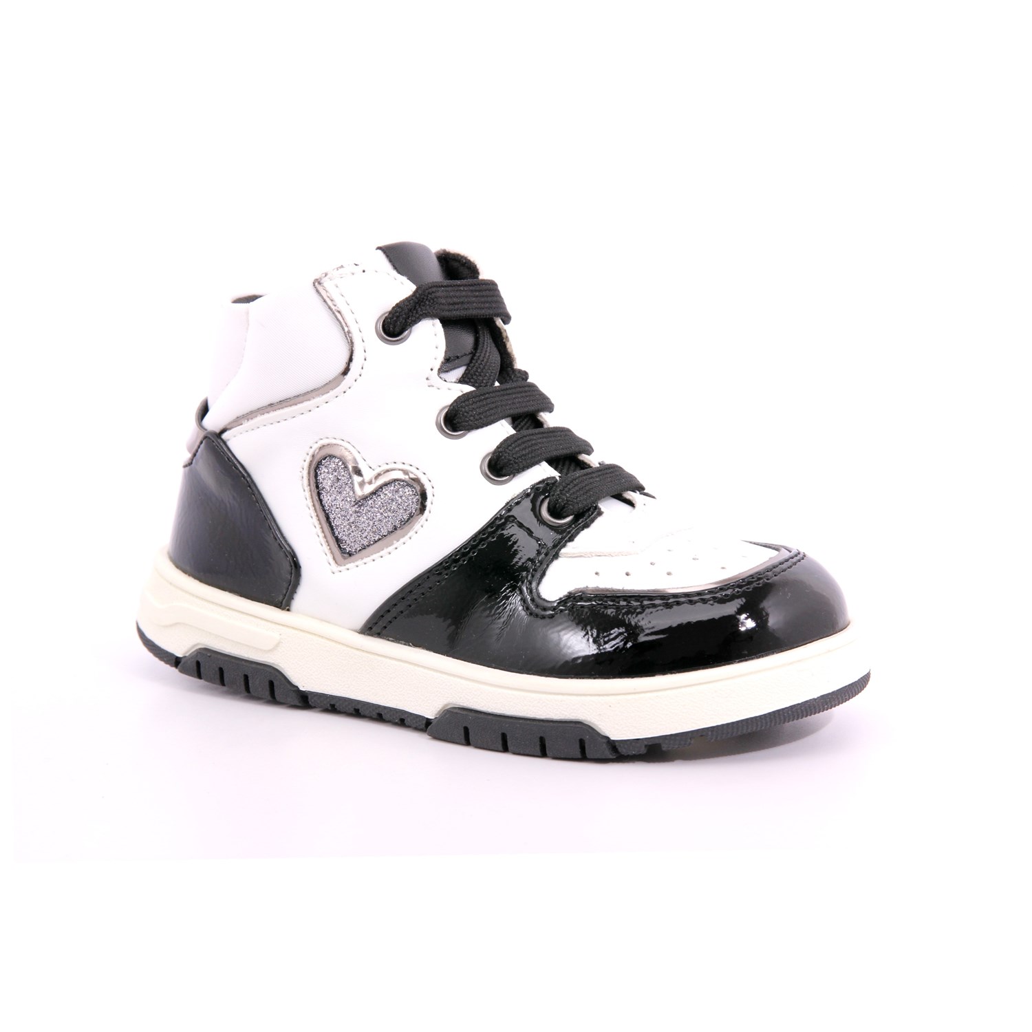 Scarpa Allacciata Asso Bambina Bianco/nero Scarpa Allacciata Asso Bambina Bianco/nero Scarpe 515 - AG14341A