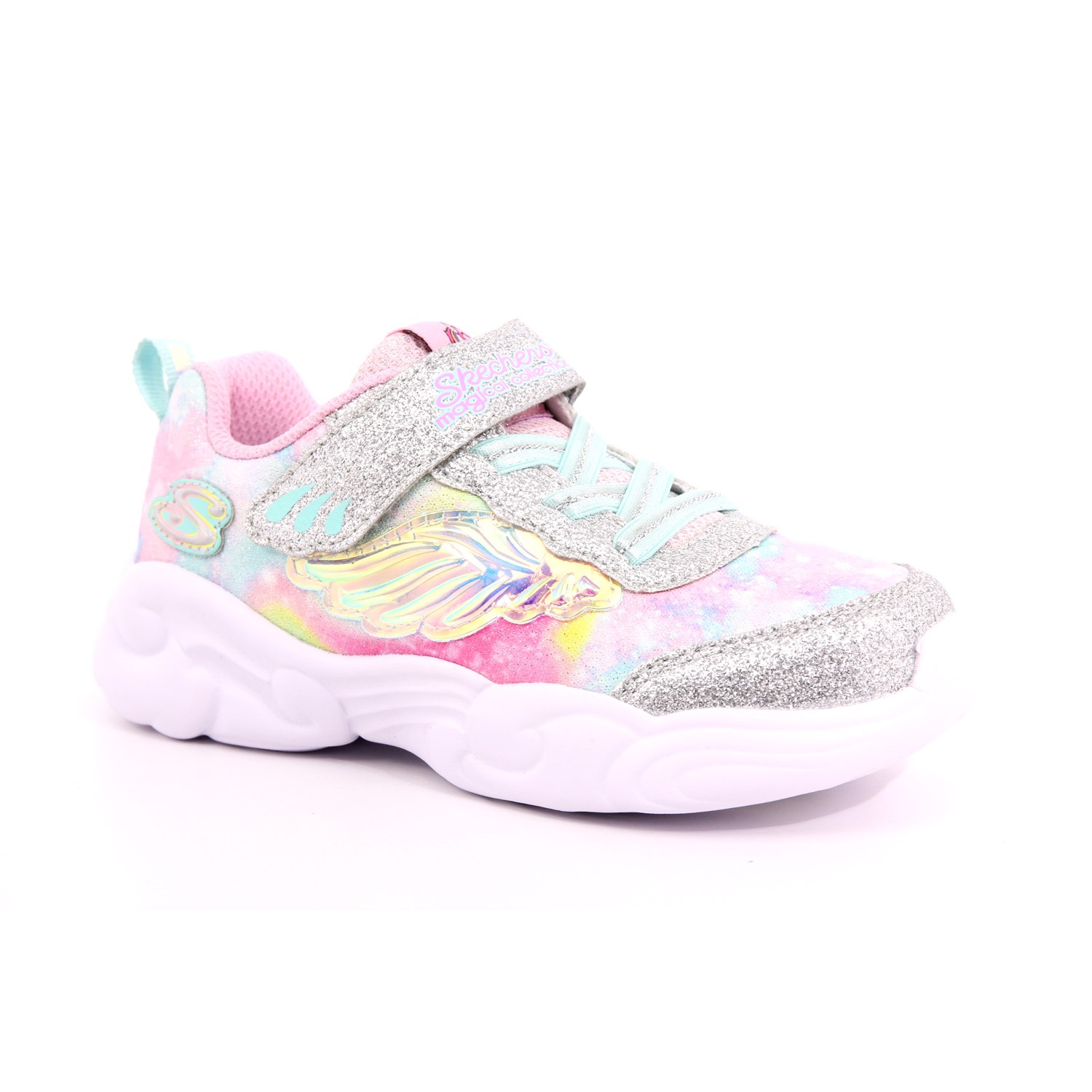 Scarpa Strappi + Elastico Skechers Bambina Argento Scarpa Strappi + Elastico Skechers Bambina Argento Scarpe 219 - 302765N