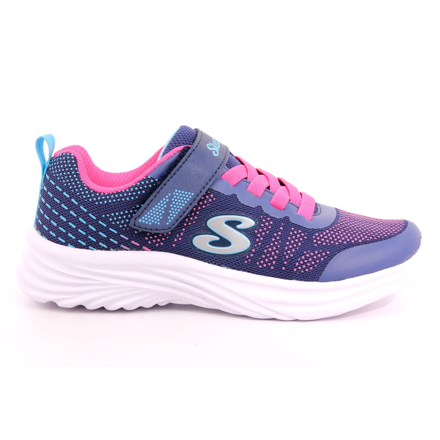 Scarpa Strappi + Elastico Skechers Bambina Azzurro Scarpa Strappi + Elastico Skechers Bambina Azzurro Scarpe 225 - 302448L