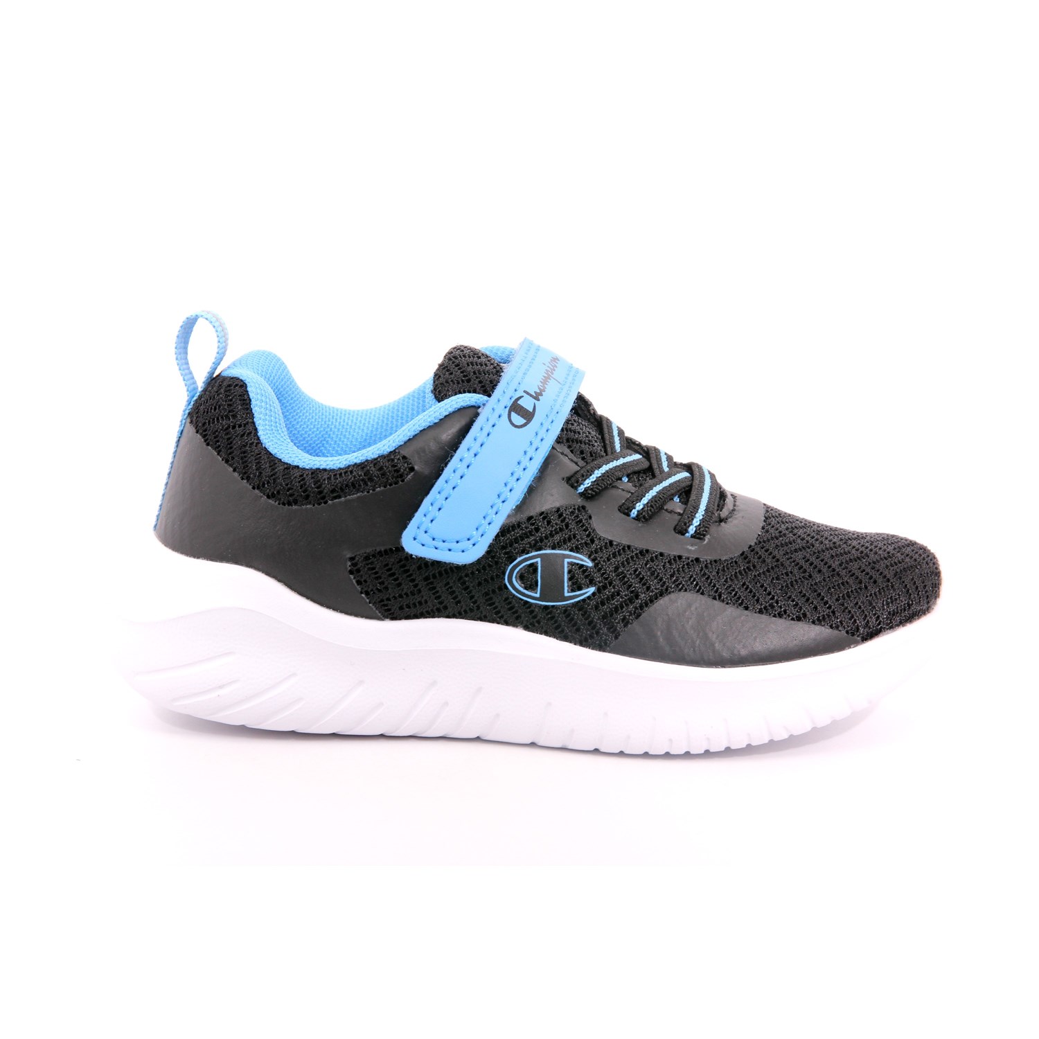 Scarpa Strappi + Elastico Champion Bambino Nero Scarpa Strappi + Elastico Champion Bambino Nero Scarpe 968 - S32453
