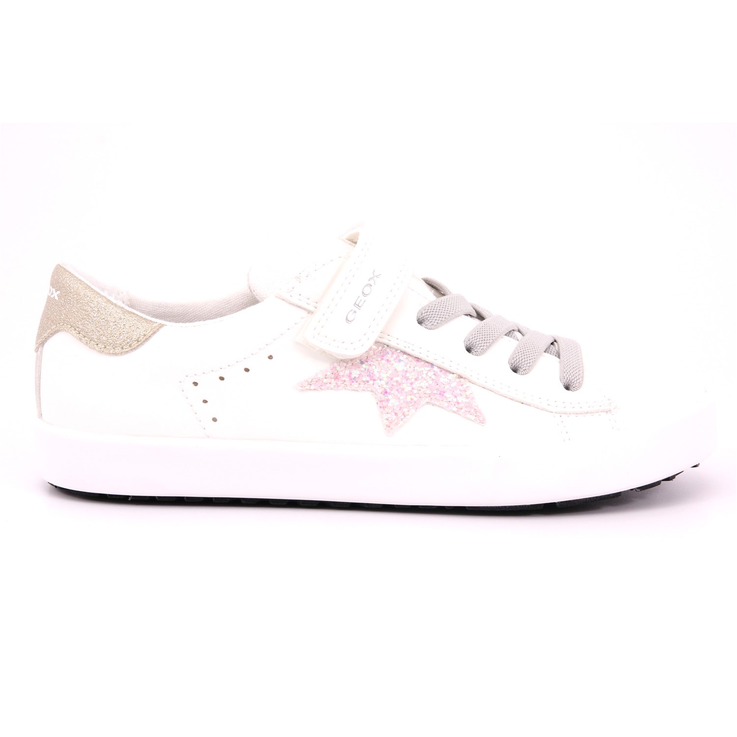 Scarpa Strappi + Elastico Geox Bambina Bianco Scarpa Strappi + Elastico Geox Bambina Bianco Scarpe 492 - J35D5B