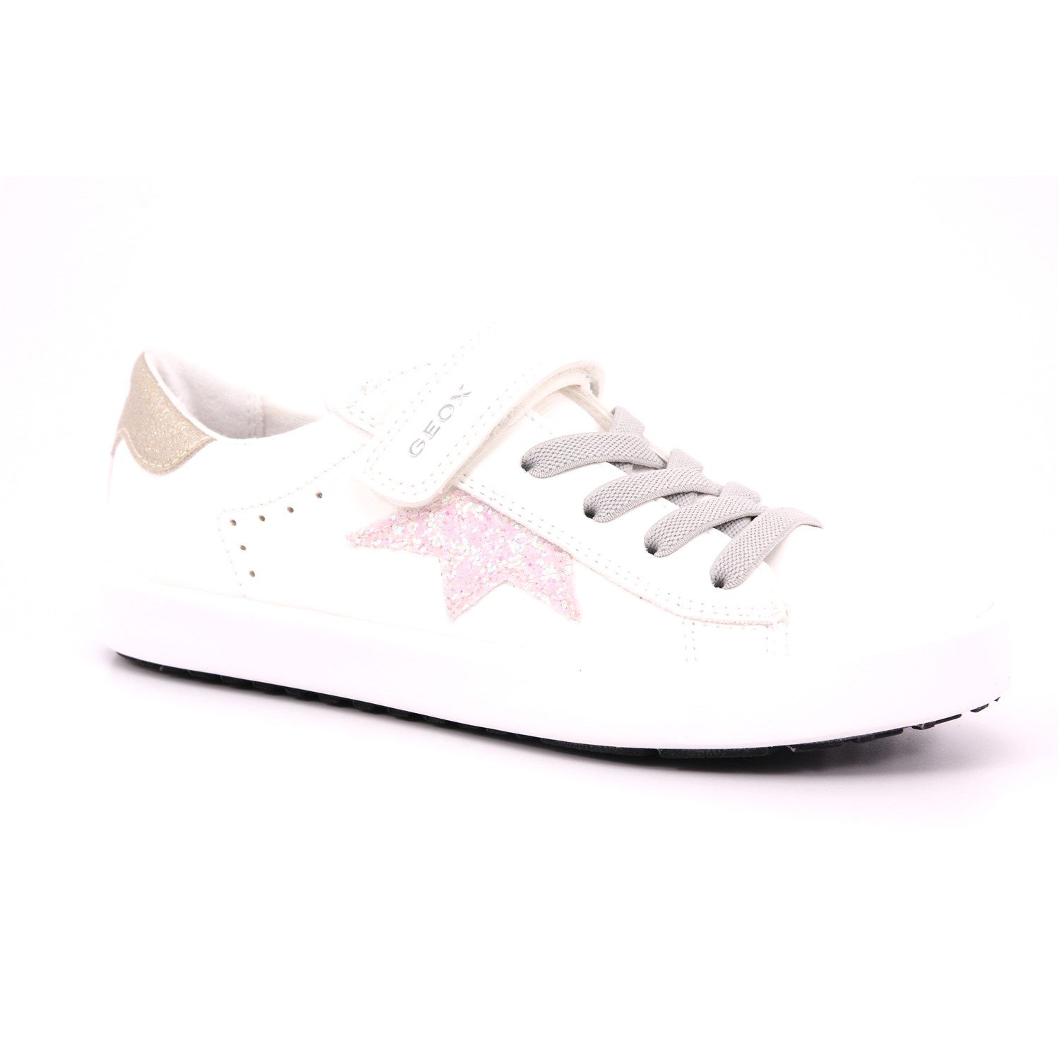 Scarpa Strappi + Elastico Geox Bambina Bianco Scarpa Strappi + Elastico Geox Bambina Bianco Scarpe 492 - J35D5B