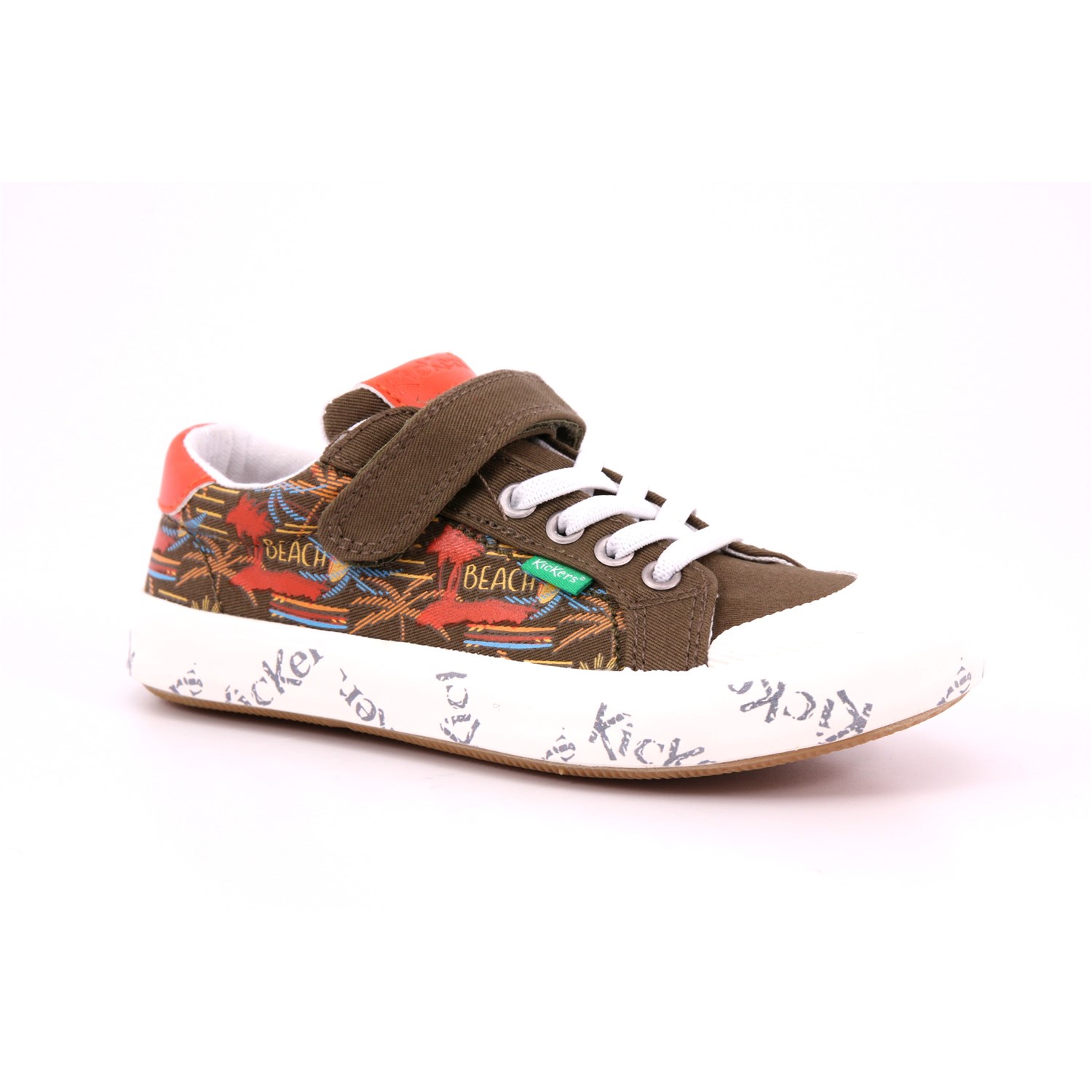 Scarpa Strappi + Elastico Kickers Bambino Kaki Scarpa Strappi + Elastico Kickers Bambino Kaki Scarpe 47 - 860866-30