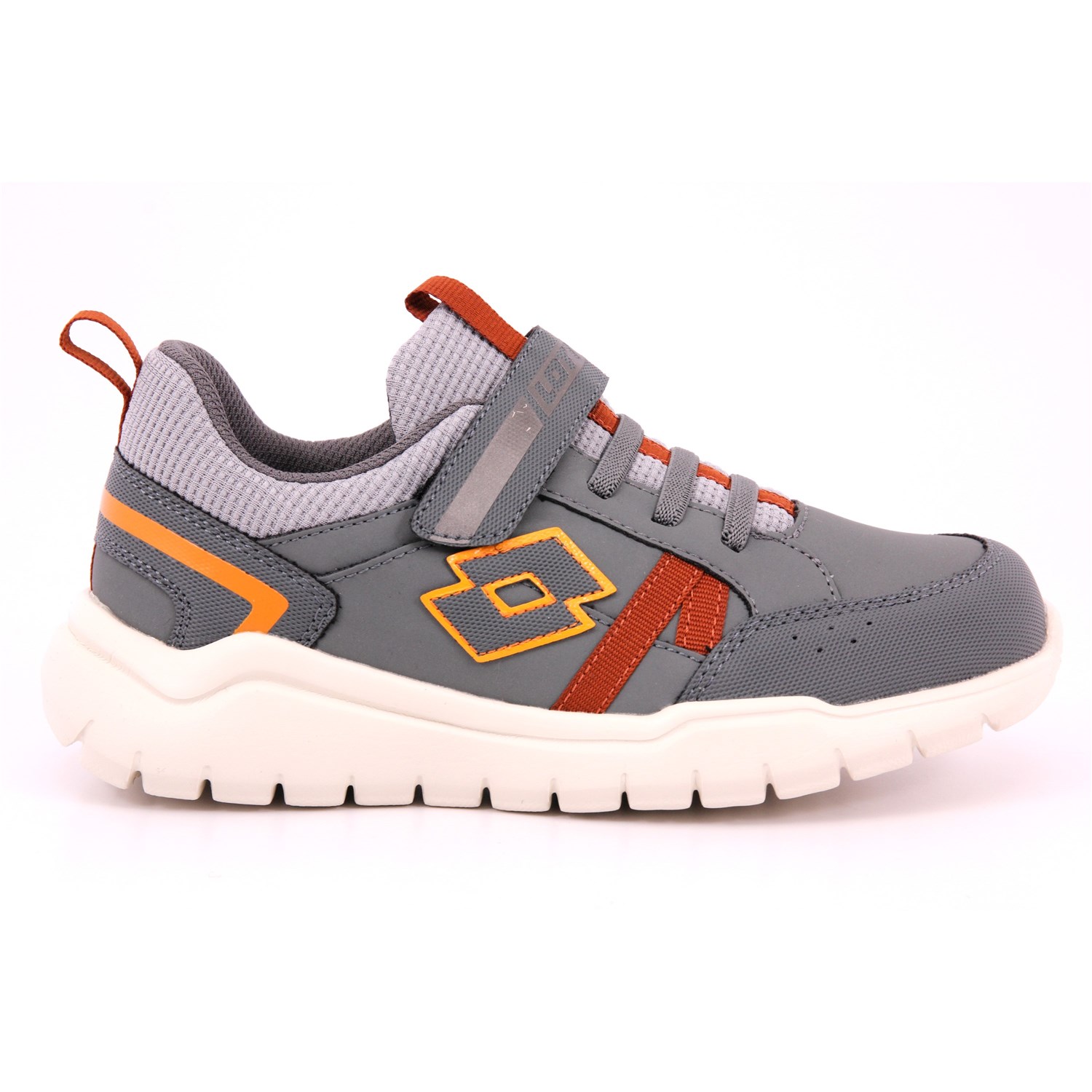 Scarpa Strappi + Elastico Lotto Bambino Grigio Scarpa Strappi + Elastico Lotto Bambino Grigio Scarpe 280 - 220098