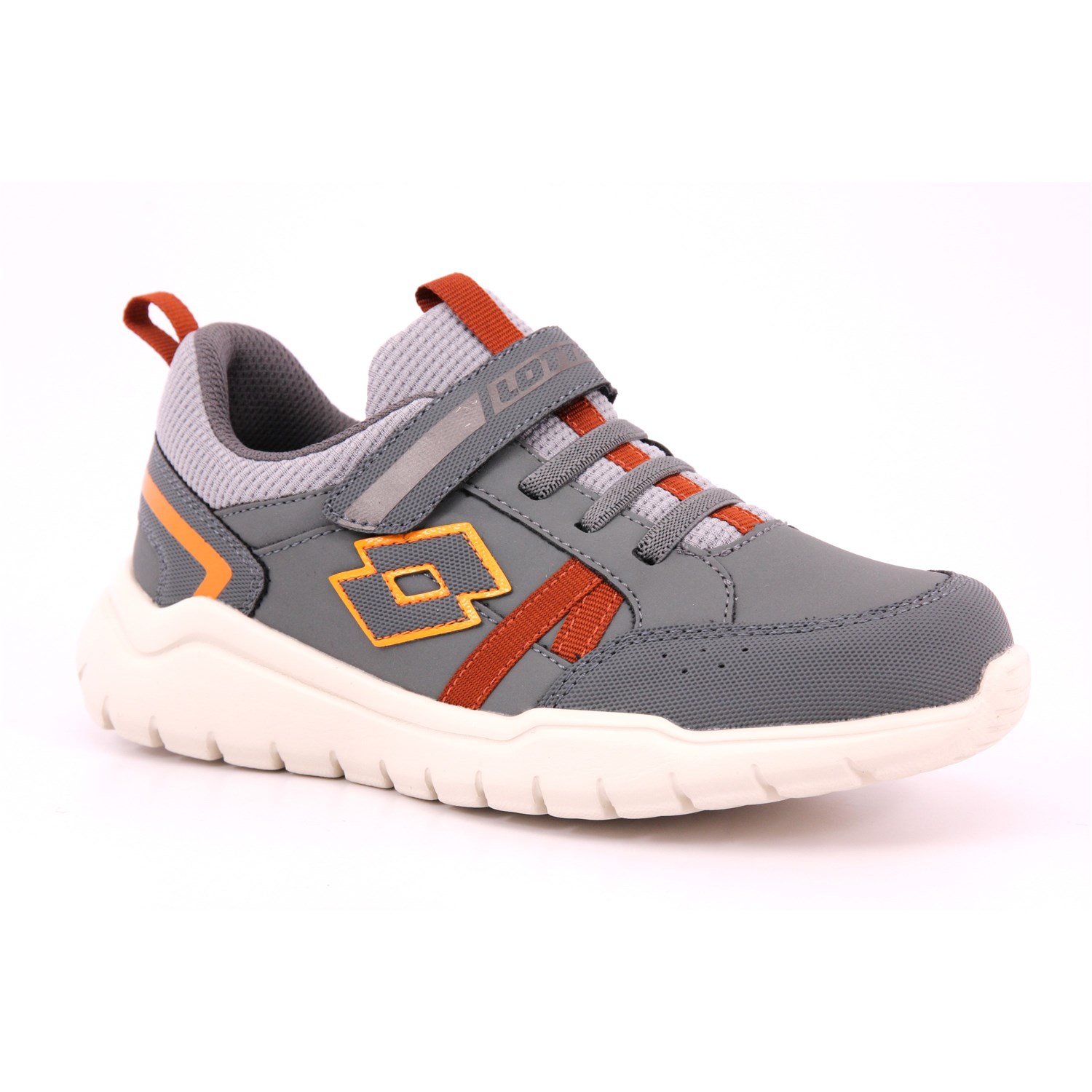 Scarpa Strappi + Elastico Lotto Bambino Grigio Scarpa Strappi + Elastico Lotto Bambino Grigio Scarpe 280 - 220098